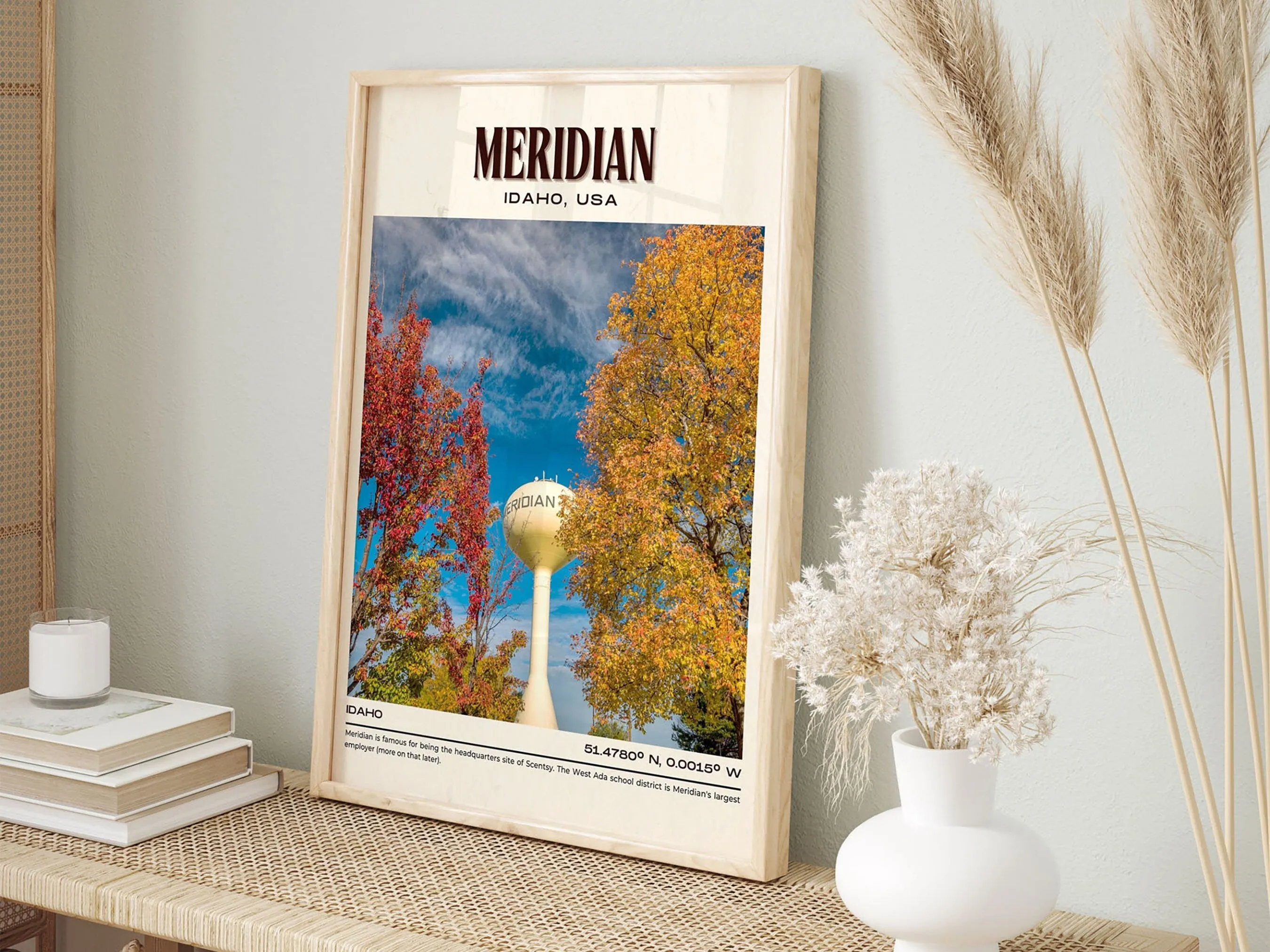 Meridian Vintage Wall Art, Idaho, USA