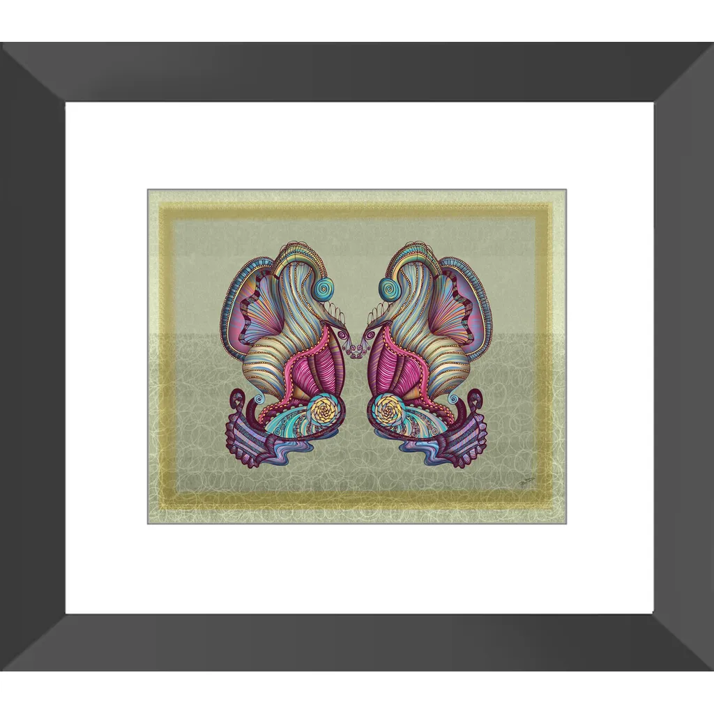 Mermaid Seashells Framed Art Print