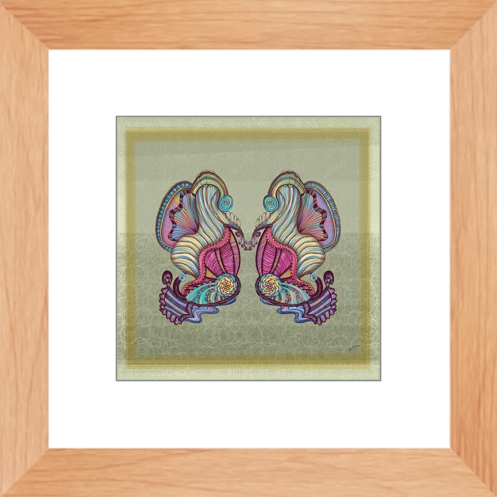 Mermaid Seashells Framed Art Print
