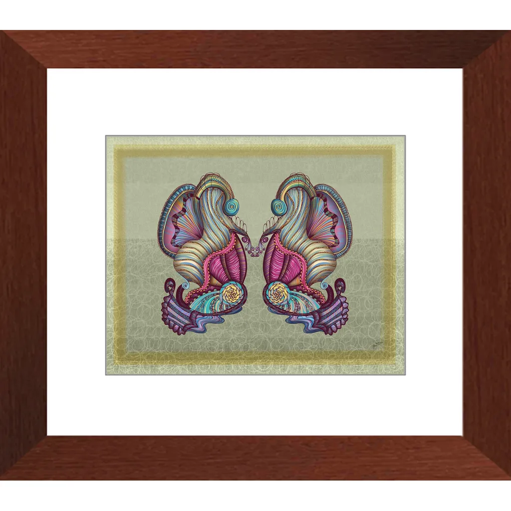 Mermaid Seashells Framed Art Print
