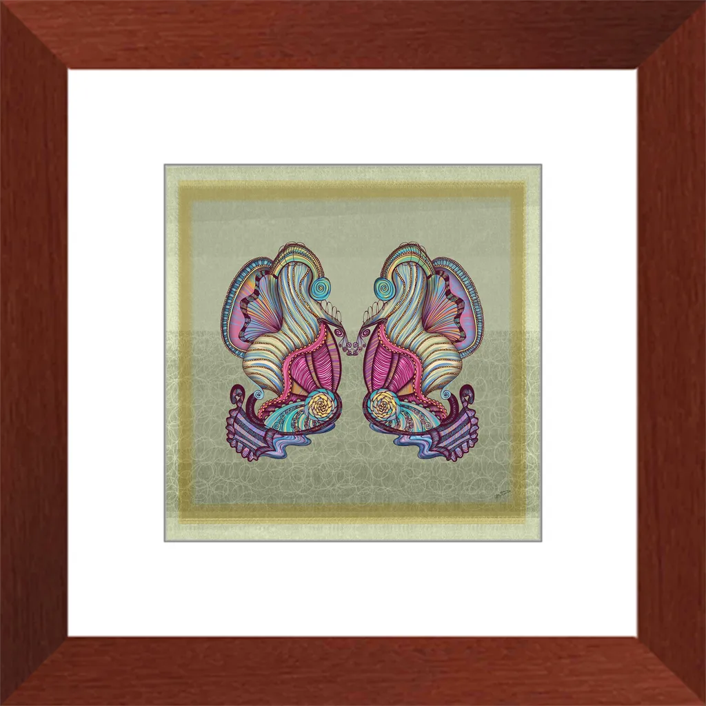 Mermaid Seashells Framed Art Print