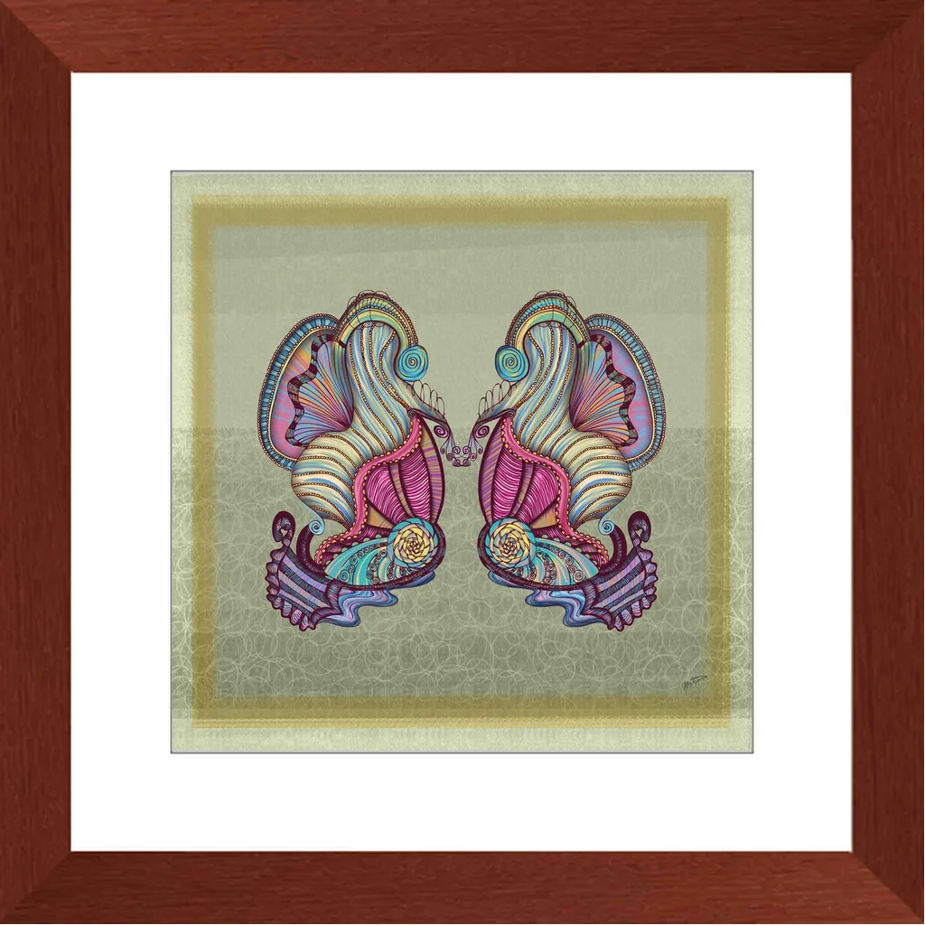 Mermaid Seashells Framed Art Print