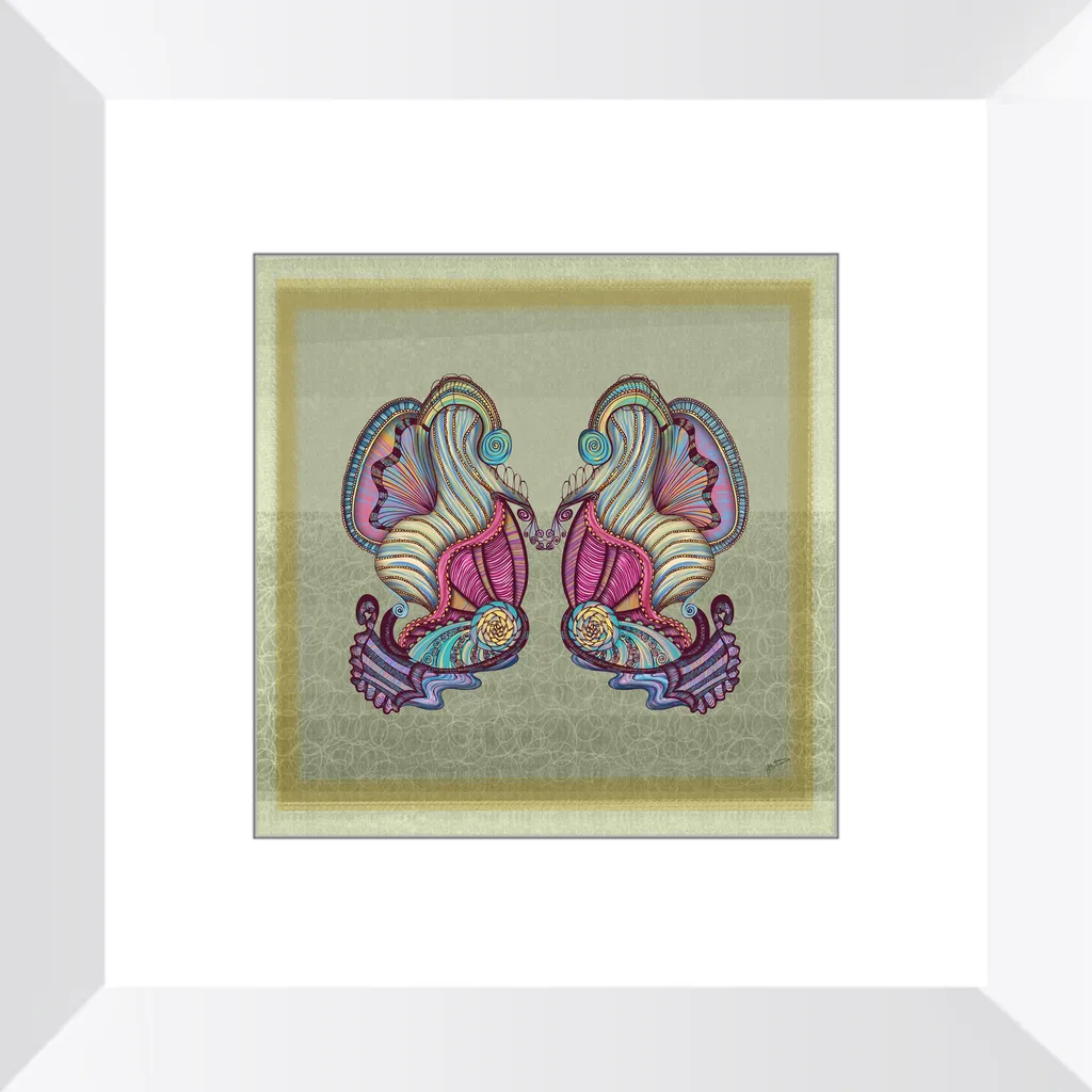 Mermaid Seashells Framed Art Print