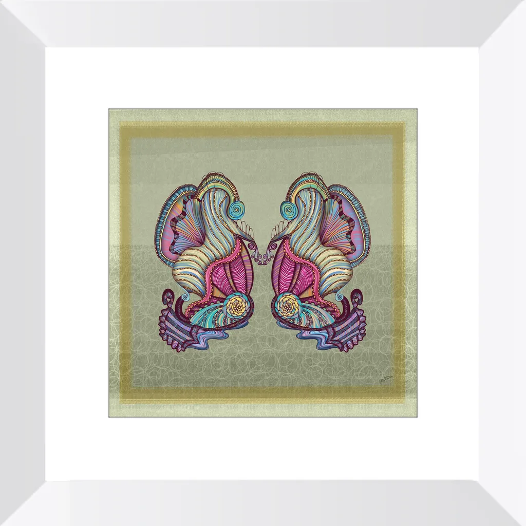 Mermaid Seashells Framed Art Print