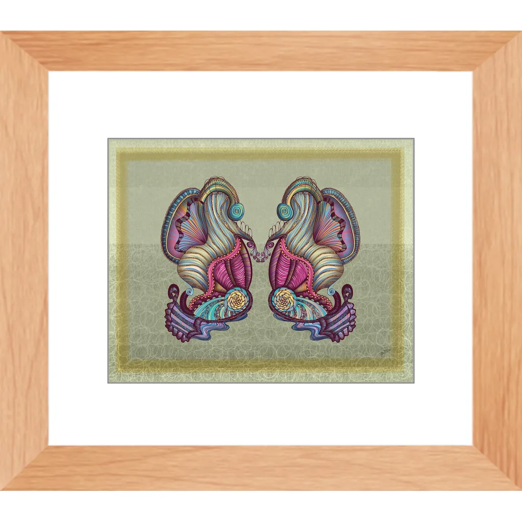 Mermaid Seashells Framed Art Print