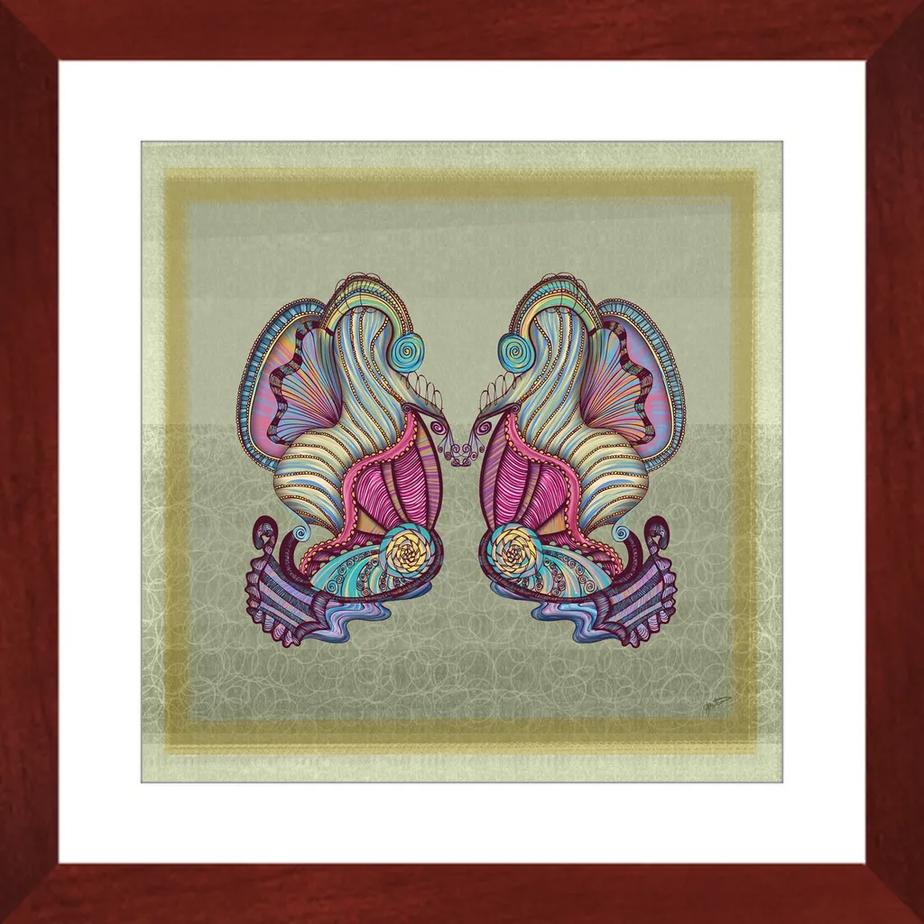 Mermaid Seashells Framed Art Print