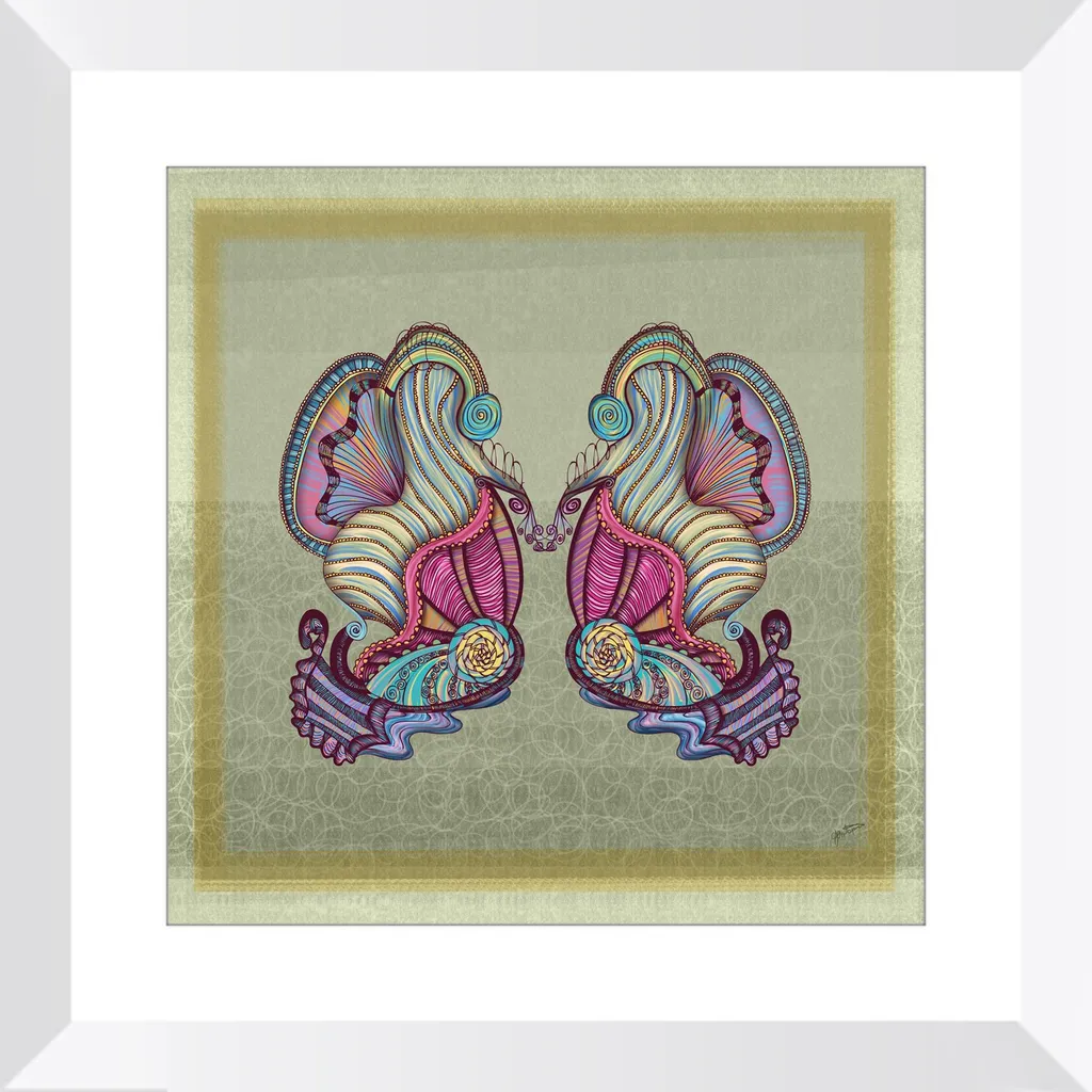 Mermaid Seashells Framed Art Print