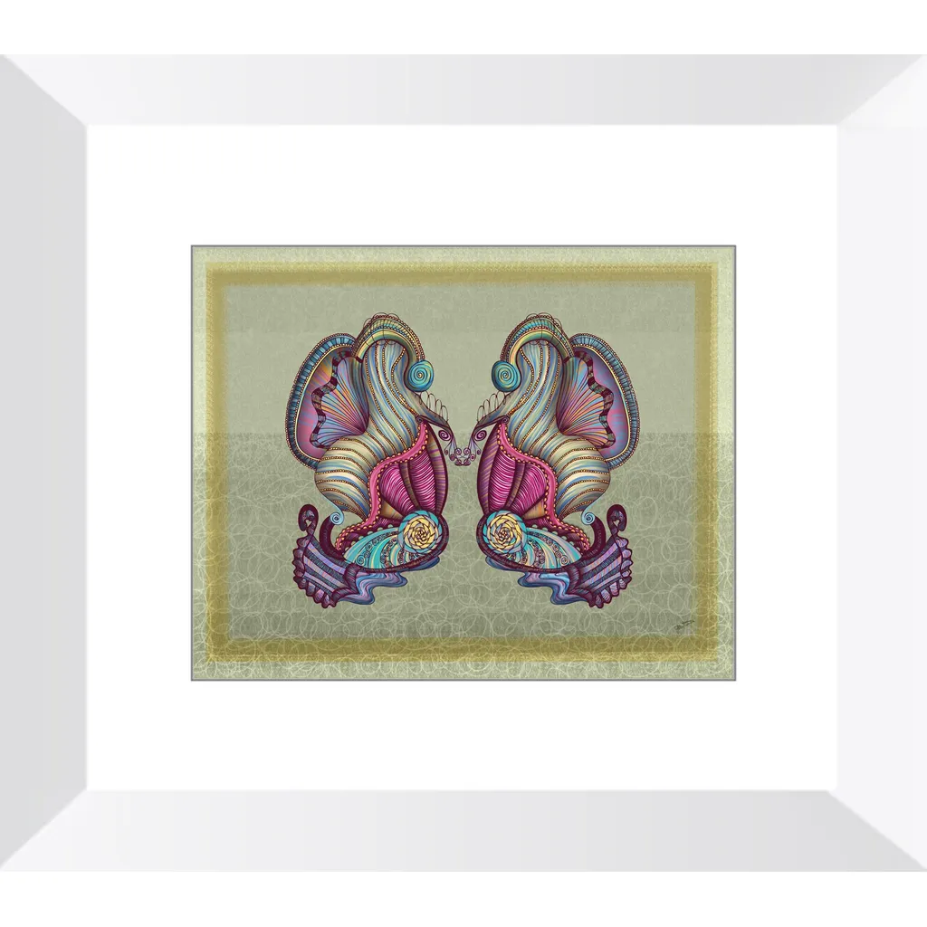 Mermaid Seashells Framed Art Print