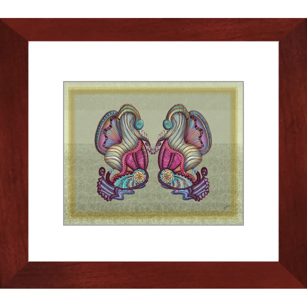 Mermaid Seashells Framed Art Print