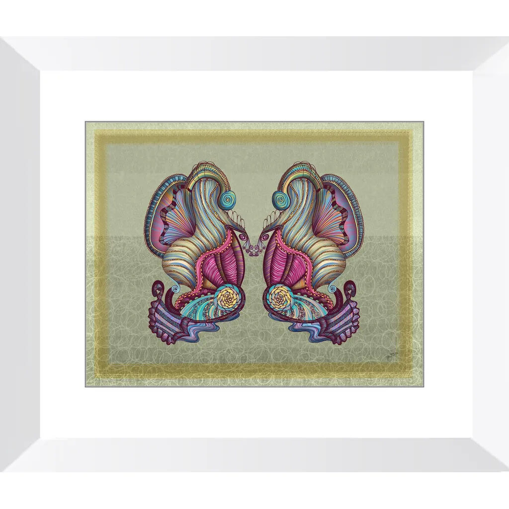 Mermaid Seashells Framed Art Print