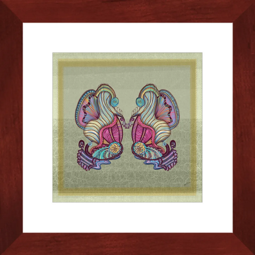 Mermaid Seashells Framed Art Print