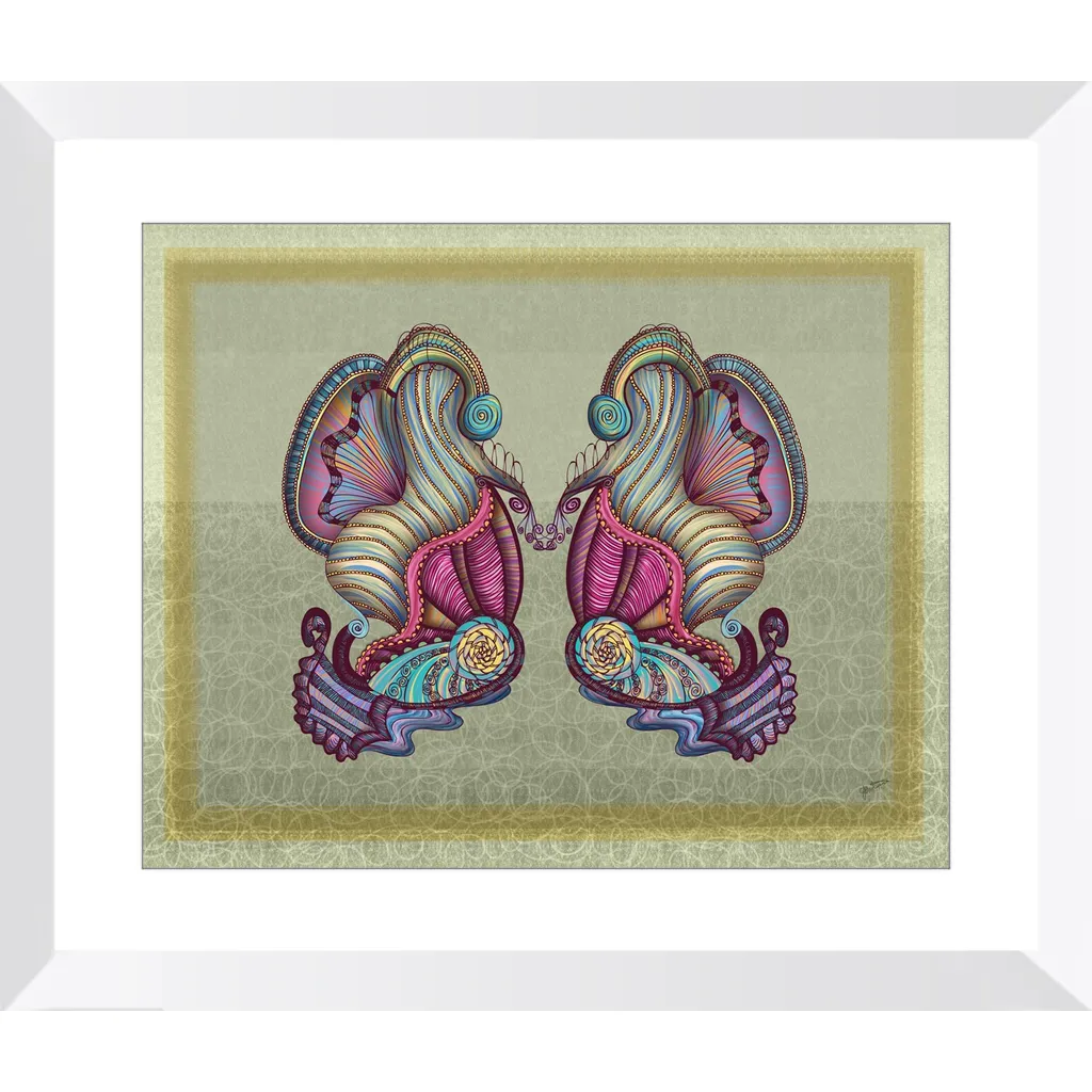 Mermaid Seashells Framed Art Print