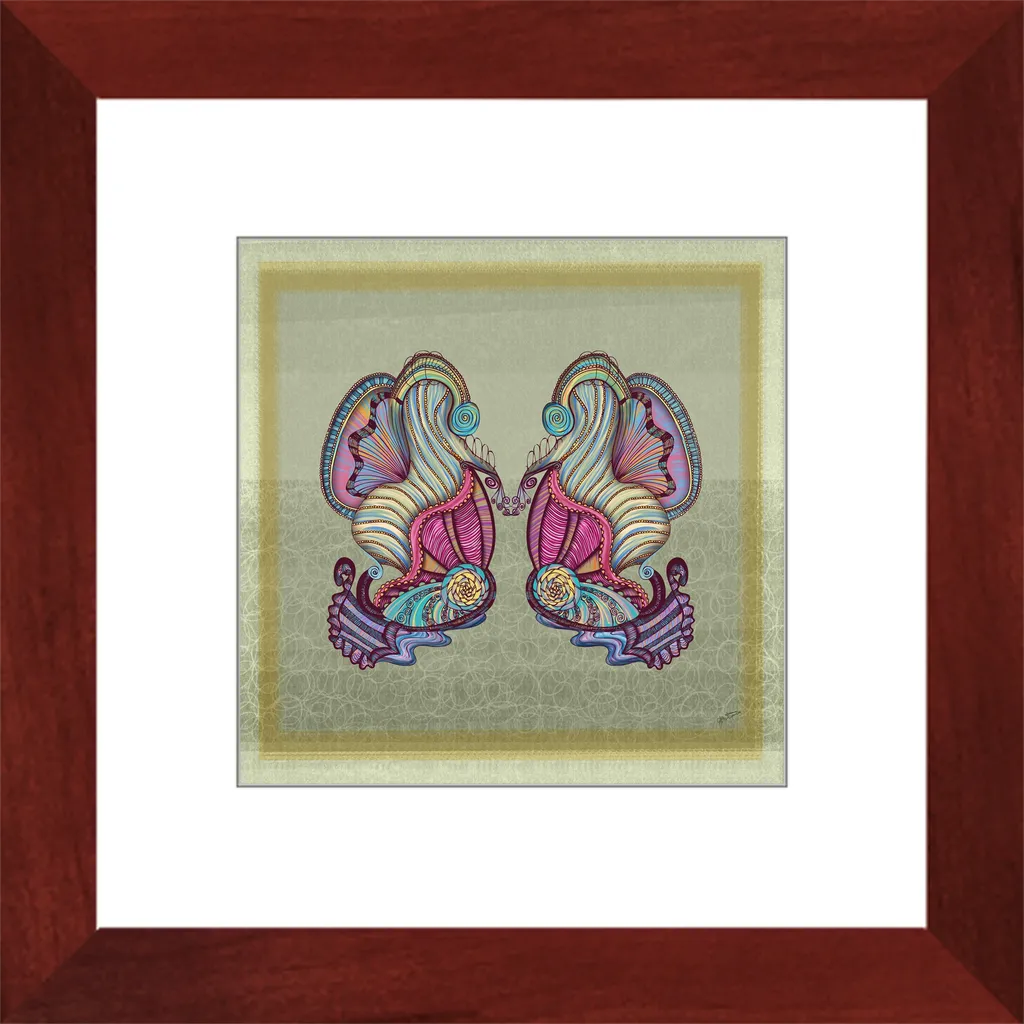 Mermaid Seashells Framed Art Print