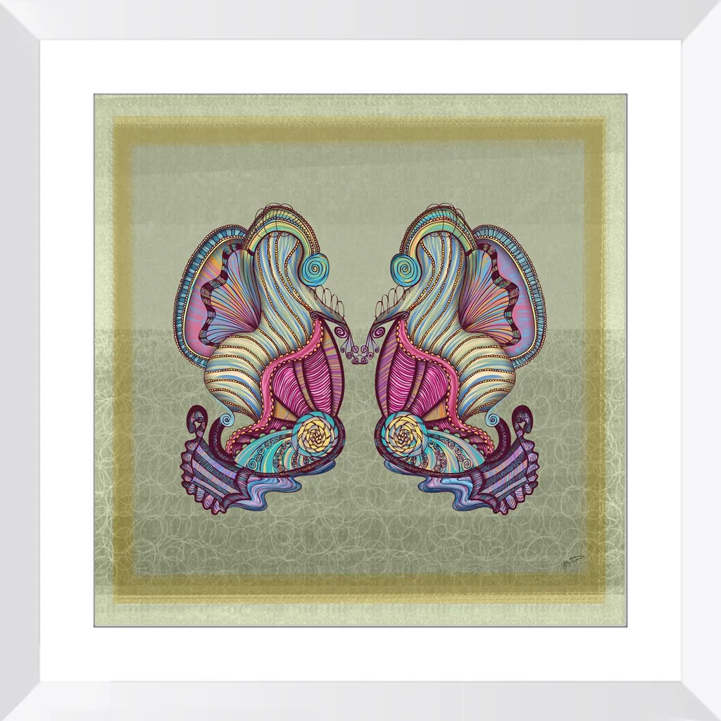 Mermaid Seashells Framed Art Print