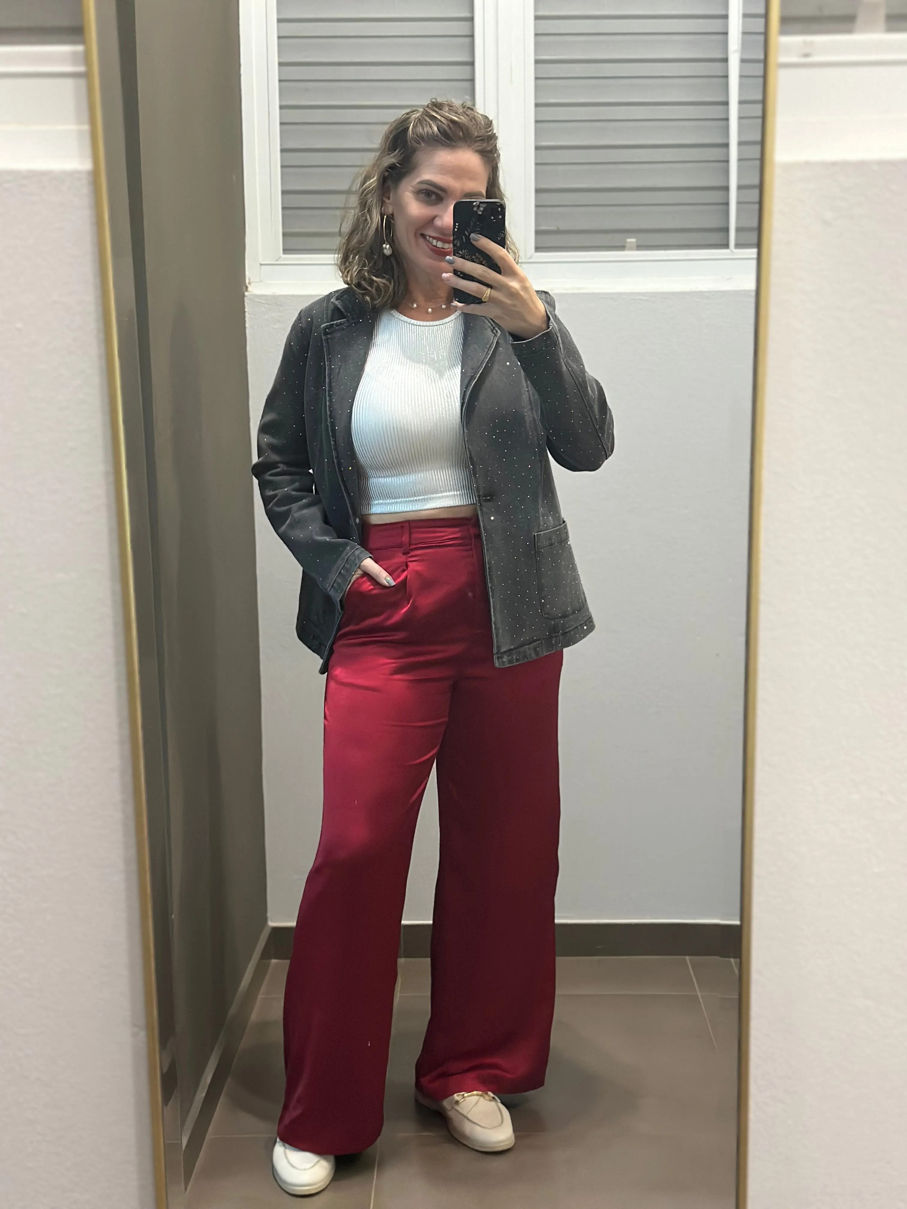 Metallic Basic Top