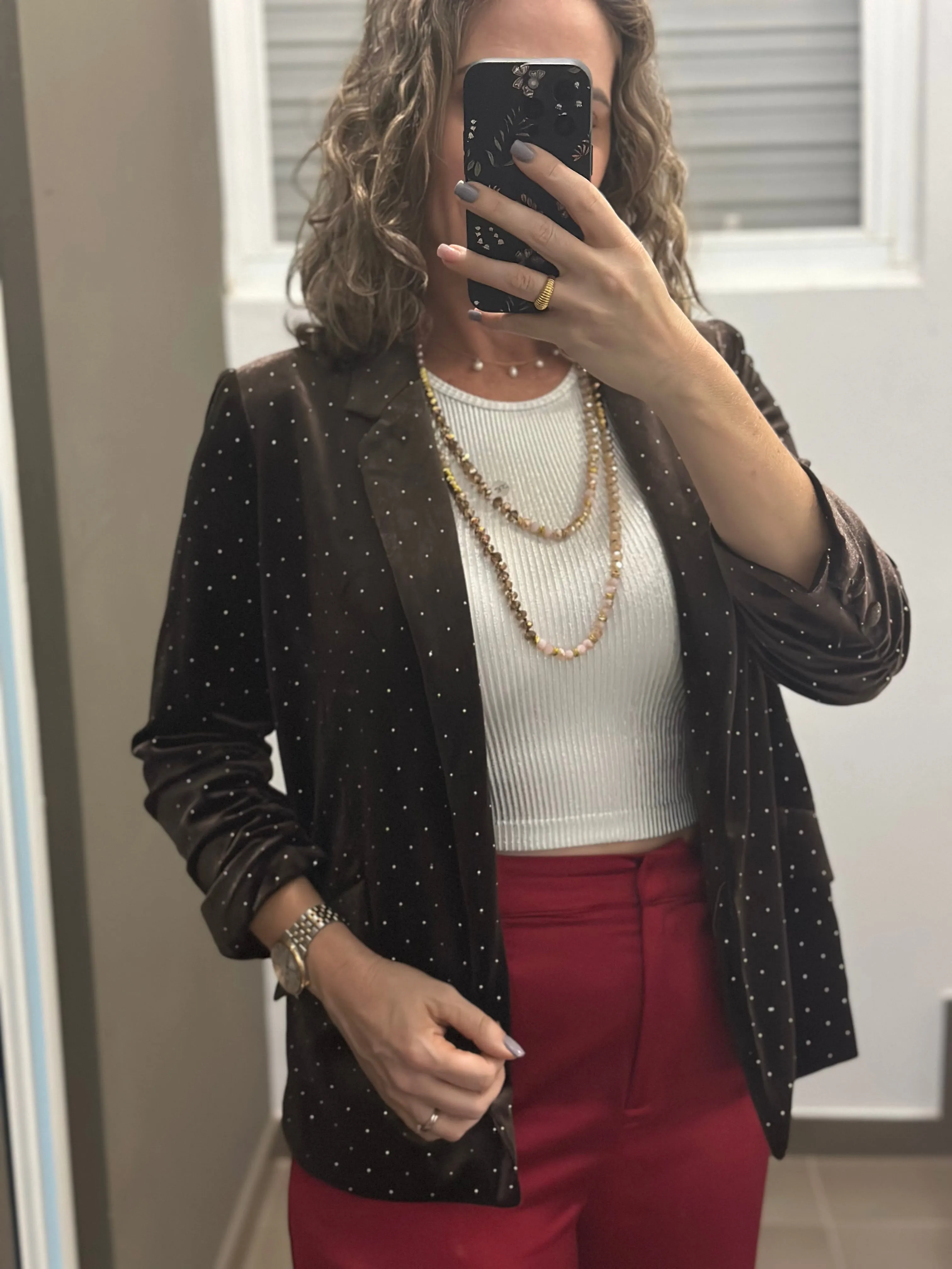 Metallic Basic Top