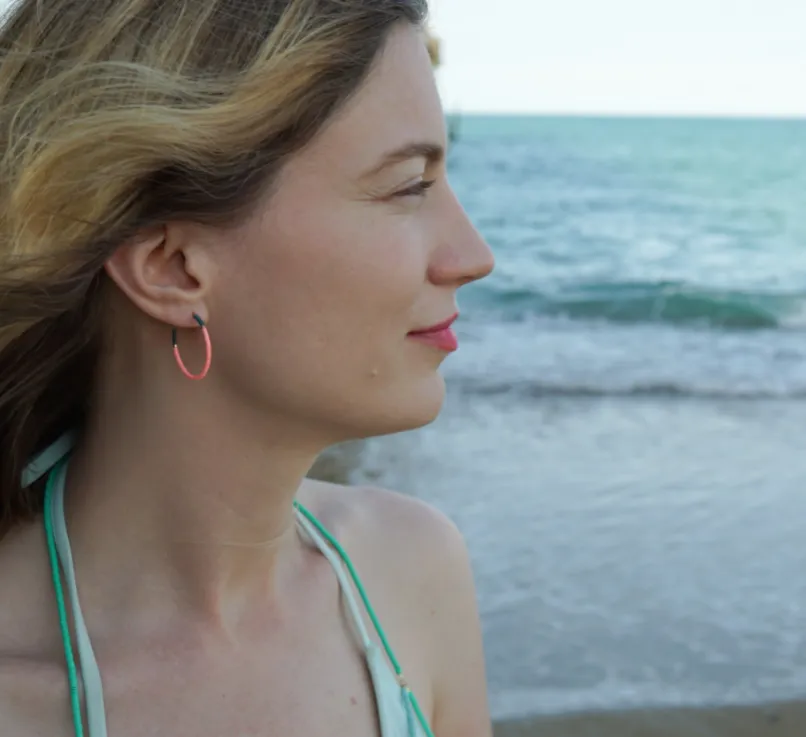 Midi Colorloop Earrings in Popcorn