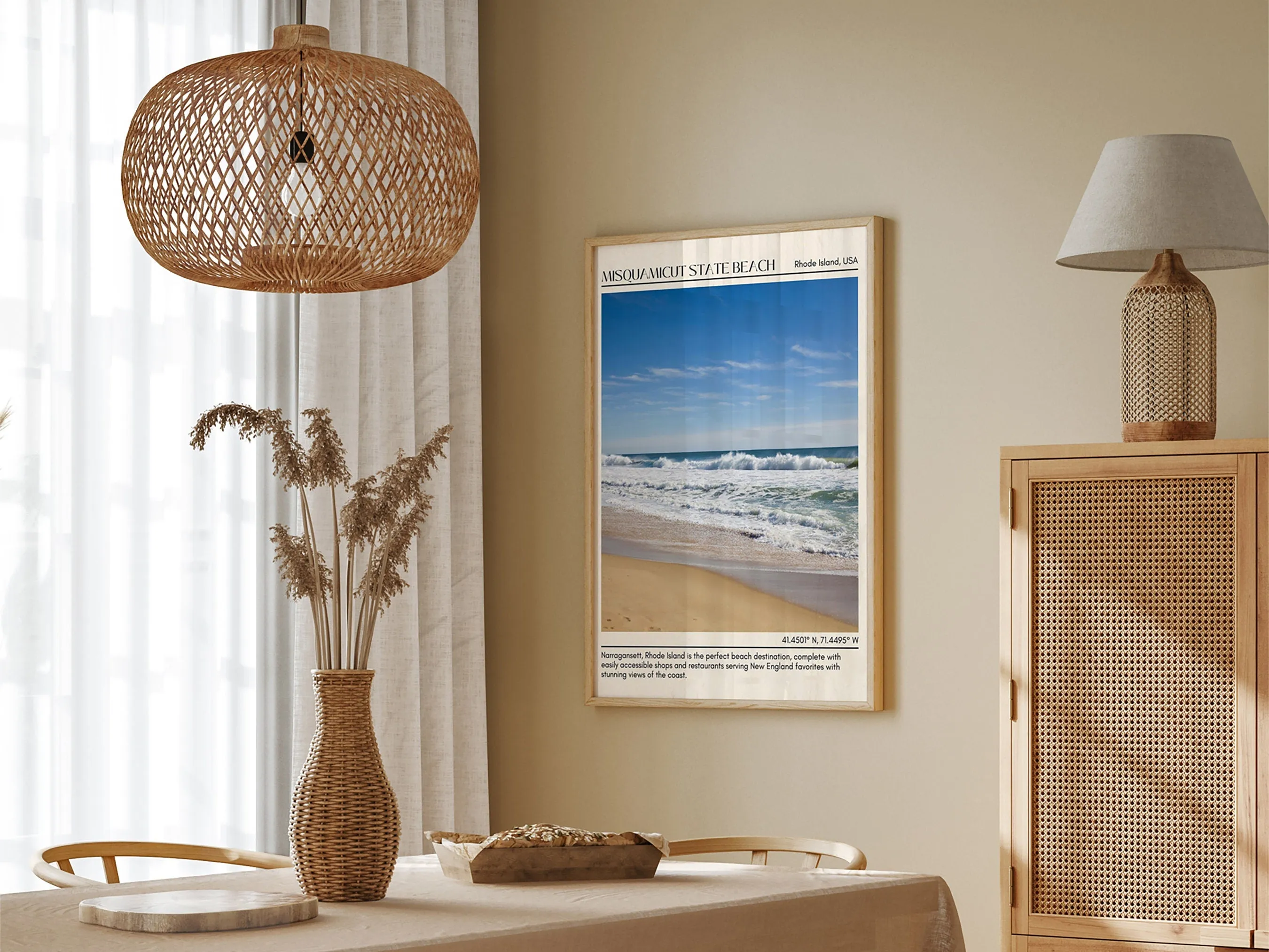 Misquamicut State Beach Wall Canvas, USA