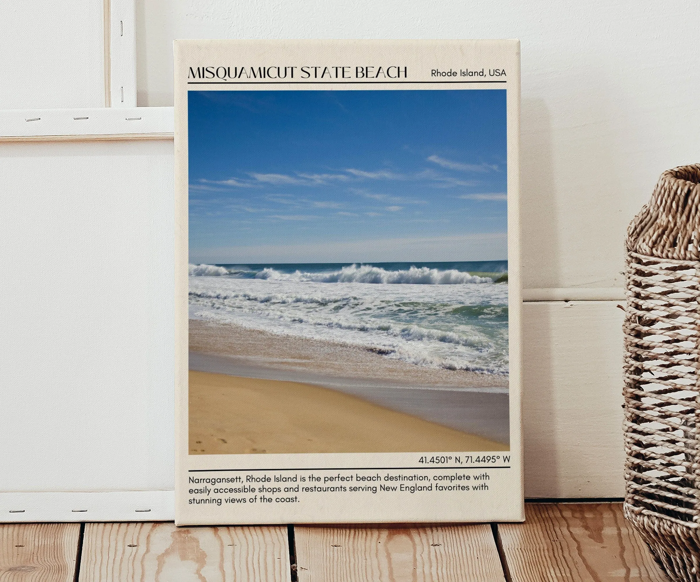 Misquamicut State Beach Wall Canvas, USA
