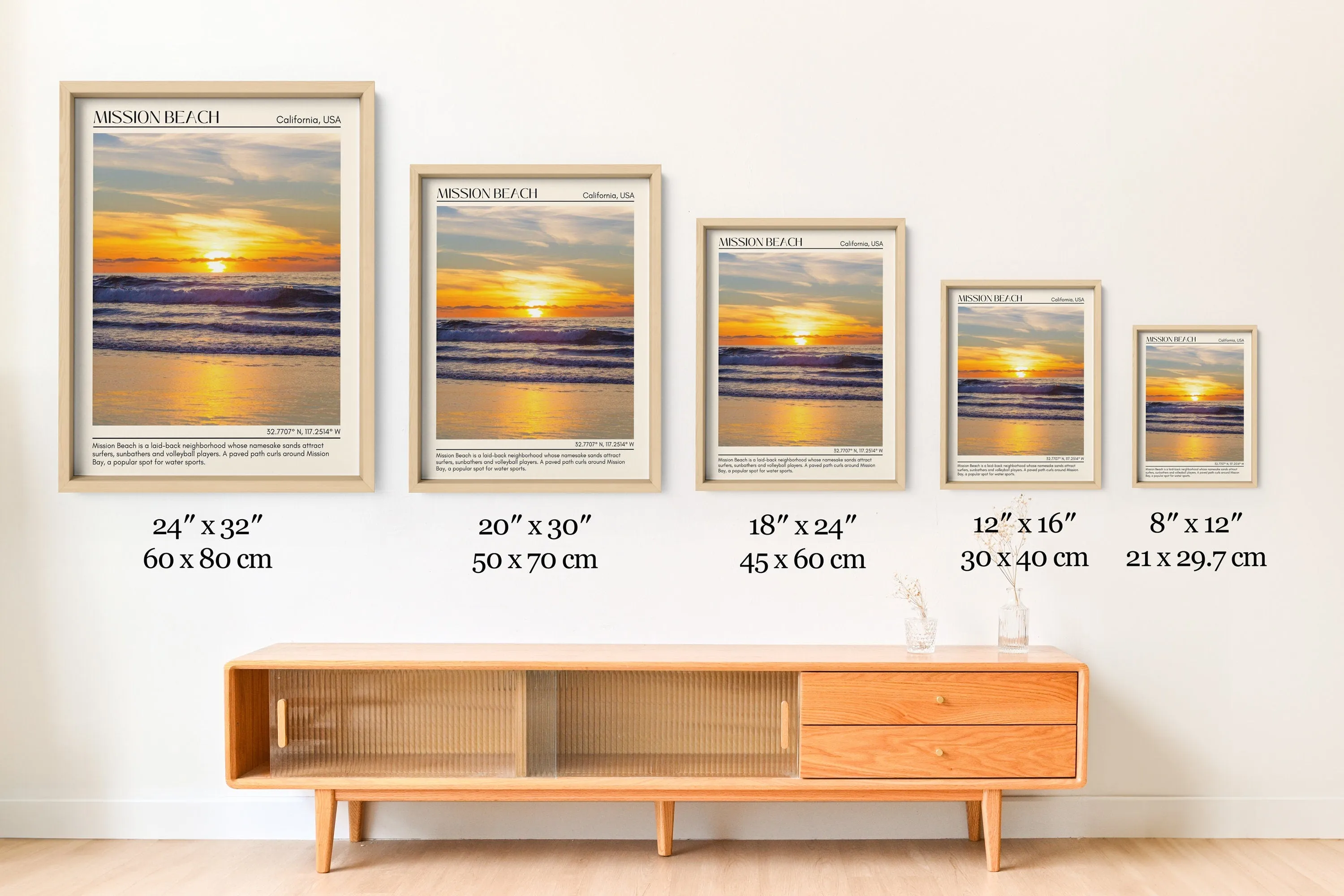 Mission Beach Wall Art Canvas, USA