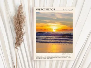 Mission Beach Wall Art Canvas, USA