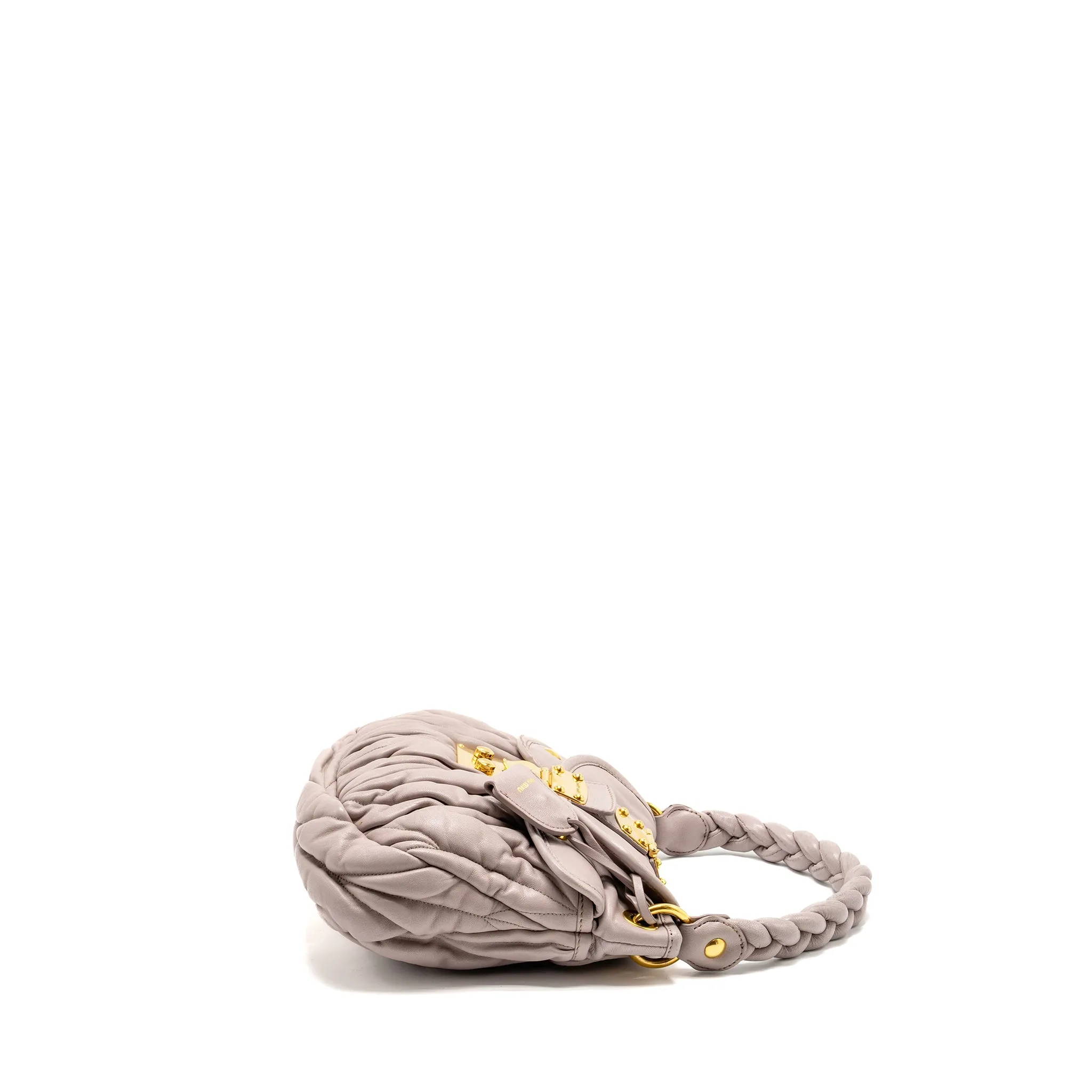 Miu Miu Sacca Con Matelasse Handbag Leather Light Purple GHW