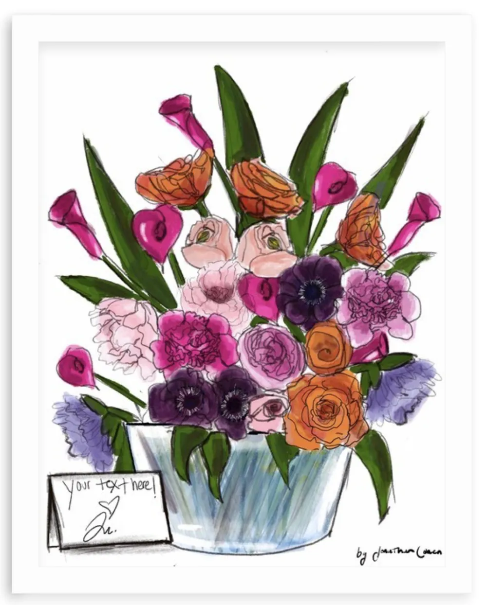 Mixed Bouquet with Framing