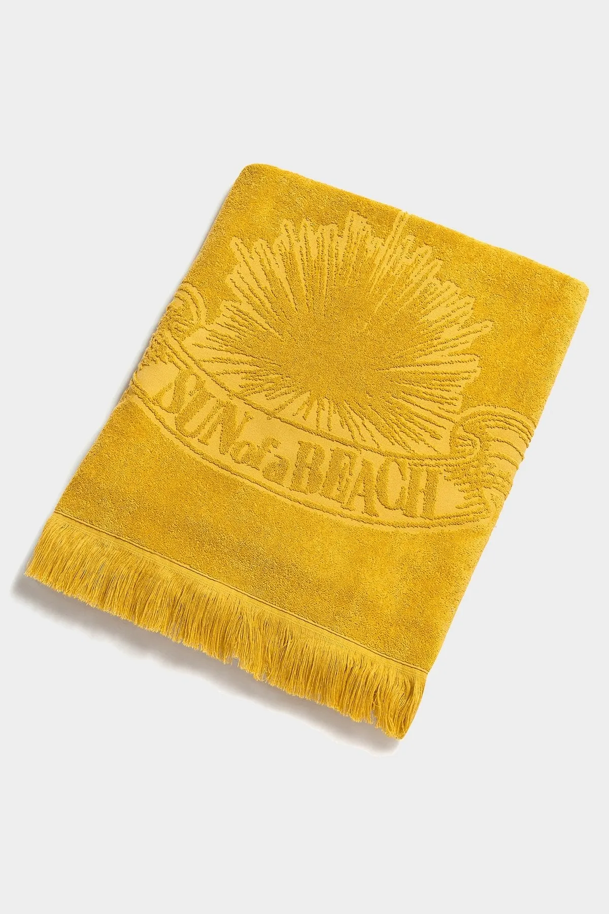 Monochrome Beach Towel in Just Curry