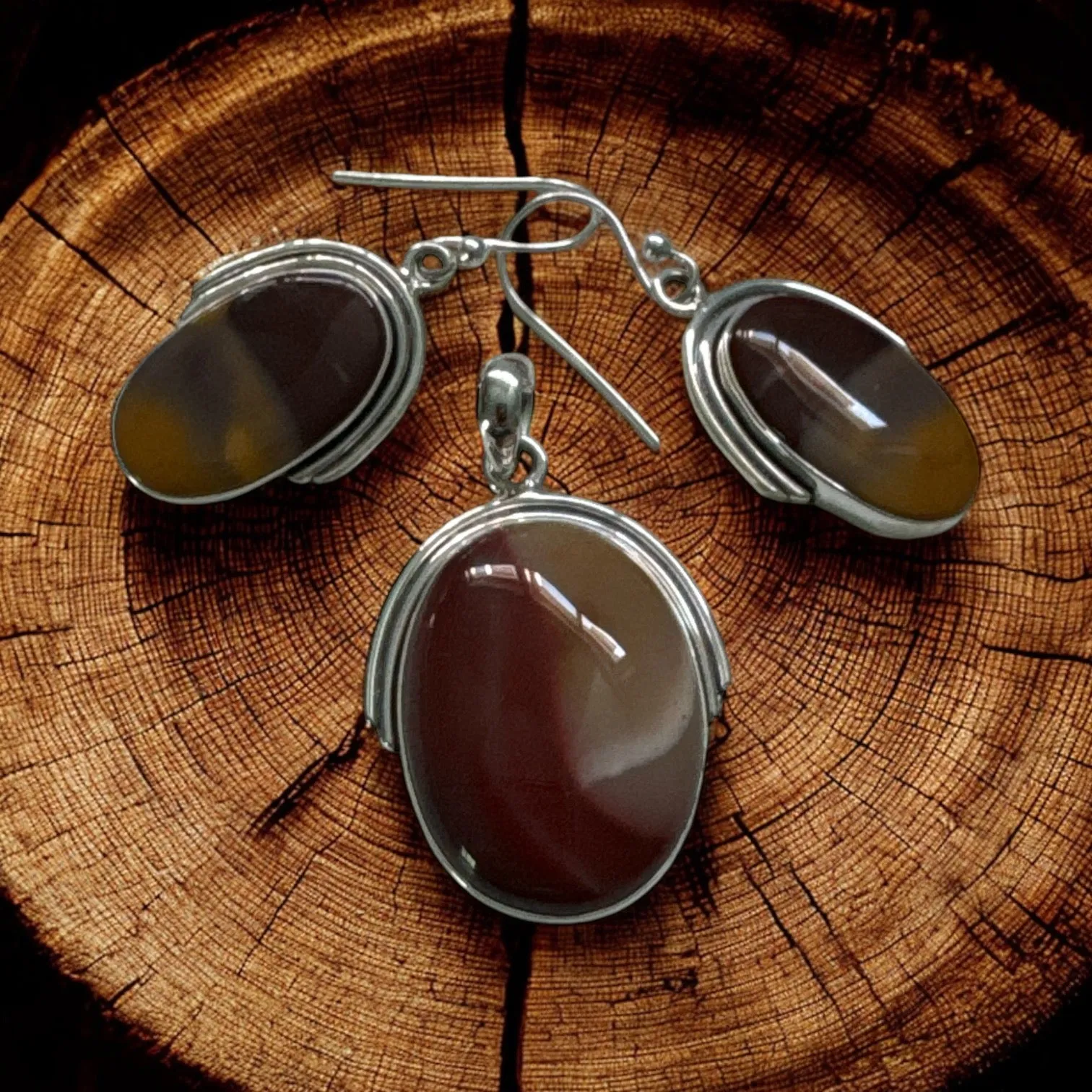 Mookaite Jasper Solid 925 Sterling Silver Pendant