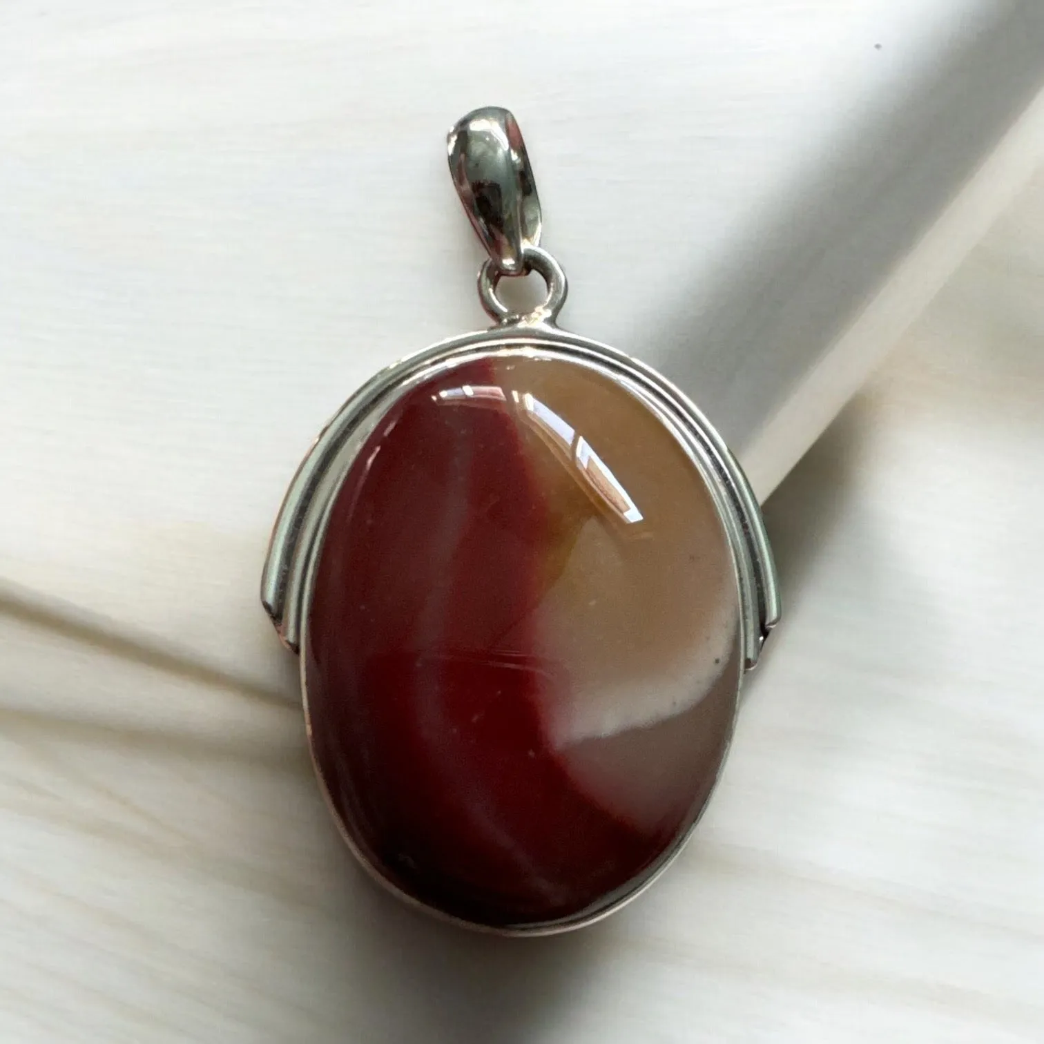 Mookaite Jasper Solid 925 Sterling Silver Pendant