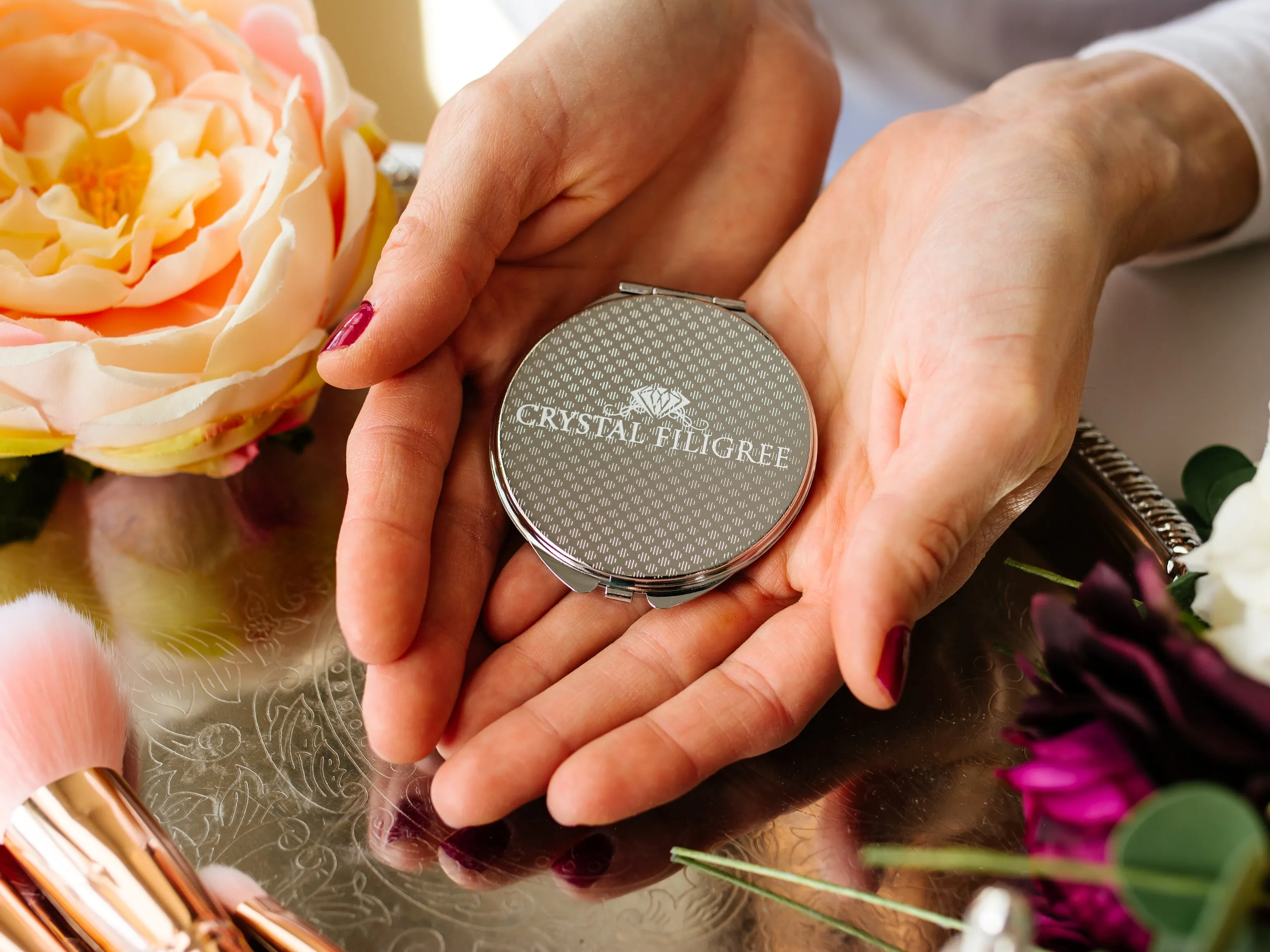 Mother and Son Extra Large Compact Mirror