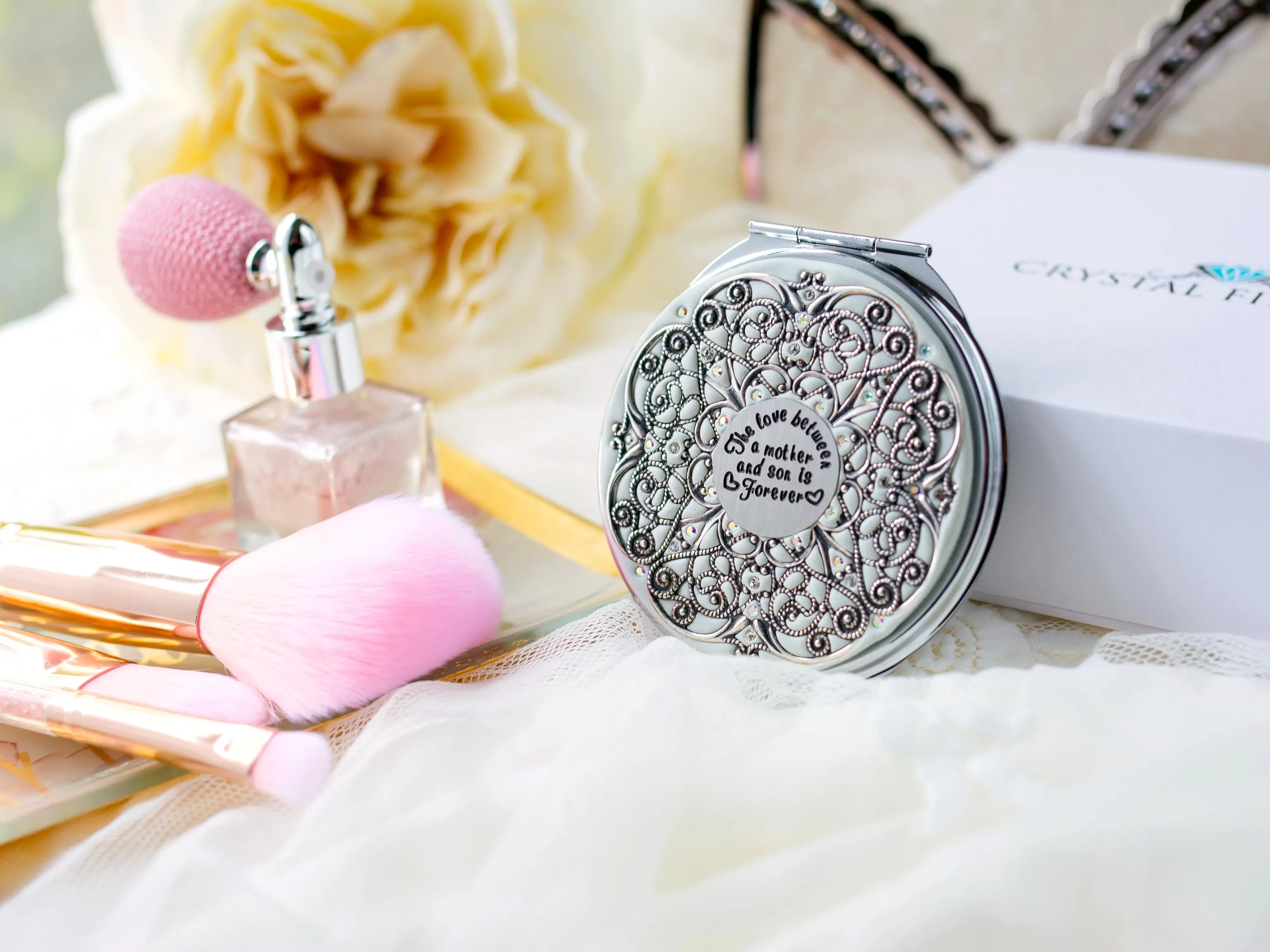 Mother and Son Extra Large Compact Mirror