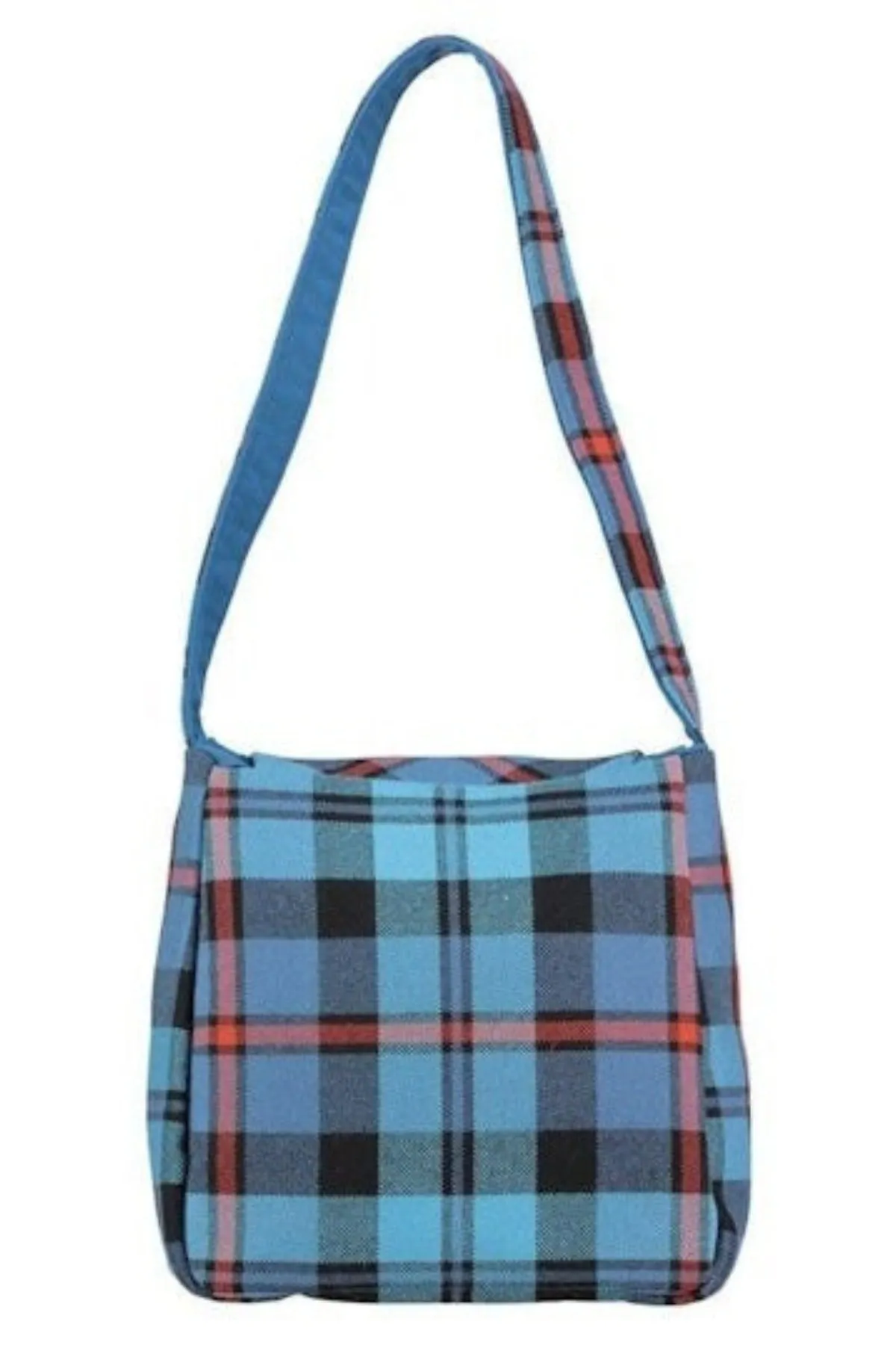 Multi Pockets Tartan Shoulder Bag