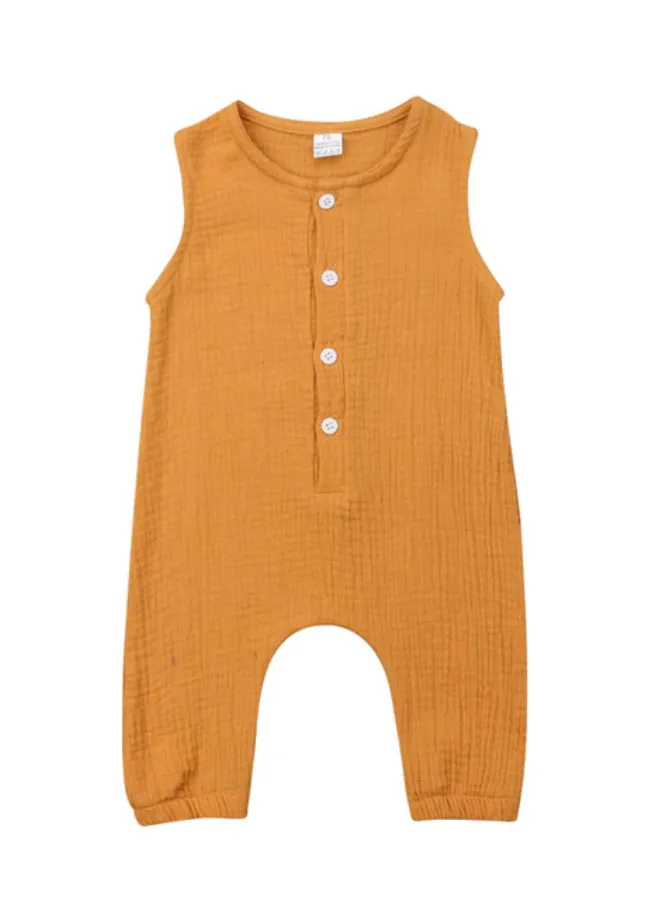 Mustard Teddy Romper