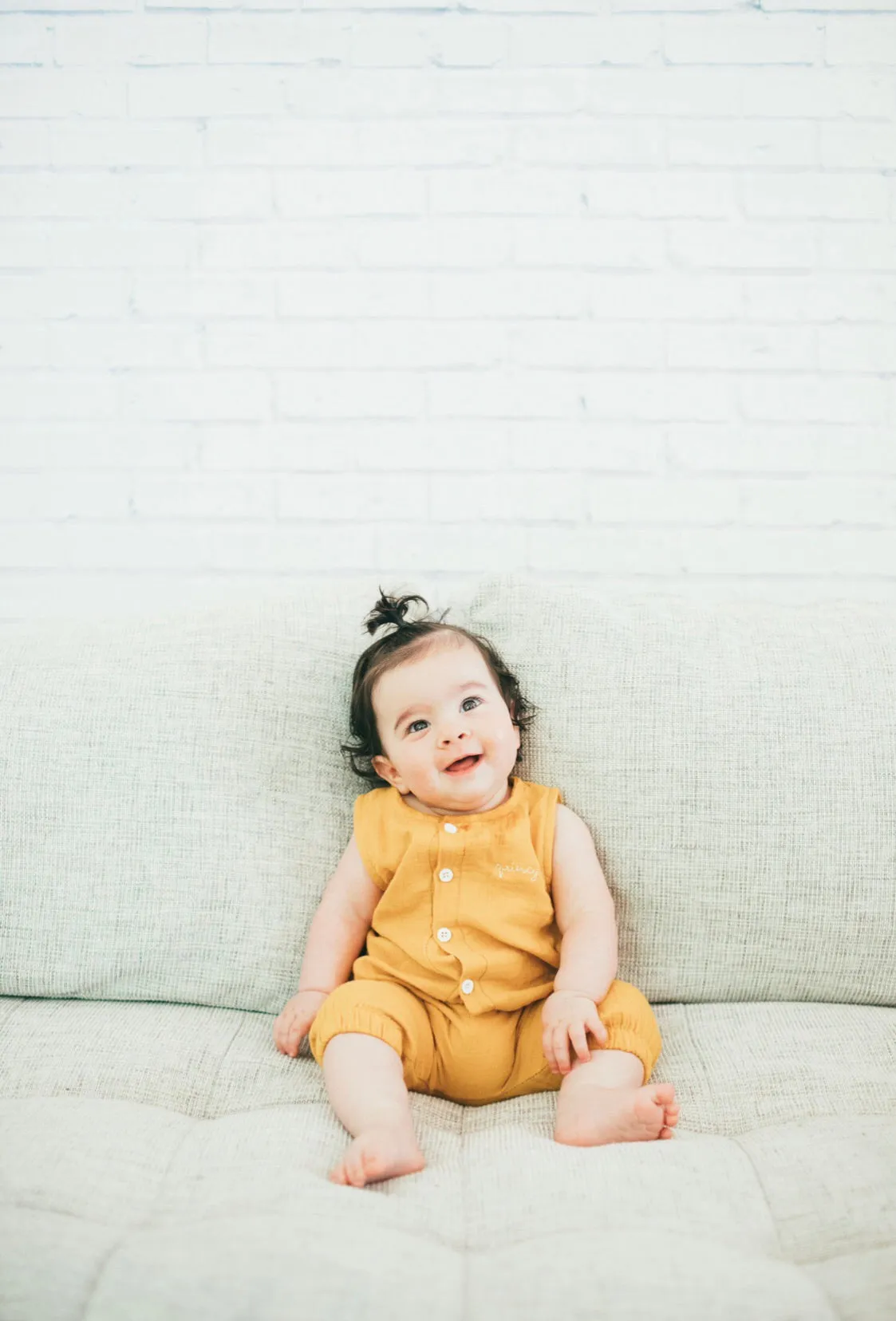 Mustard Teddy Romper