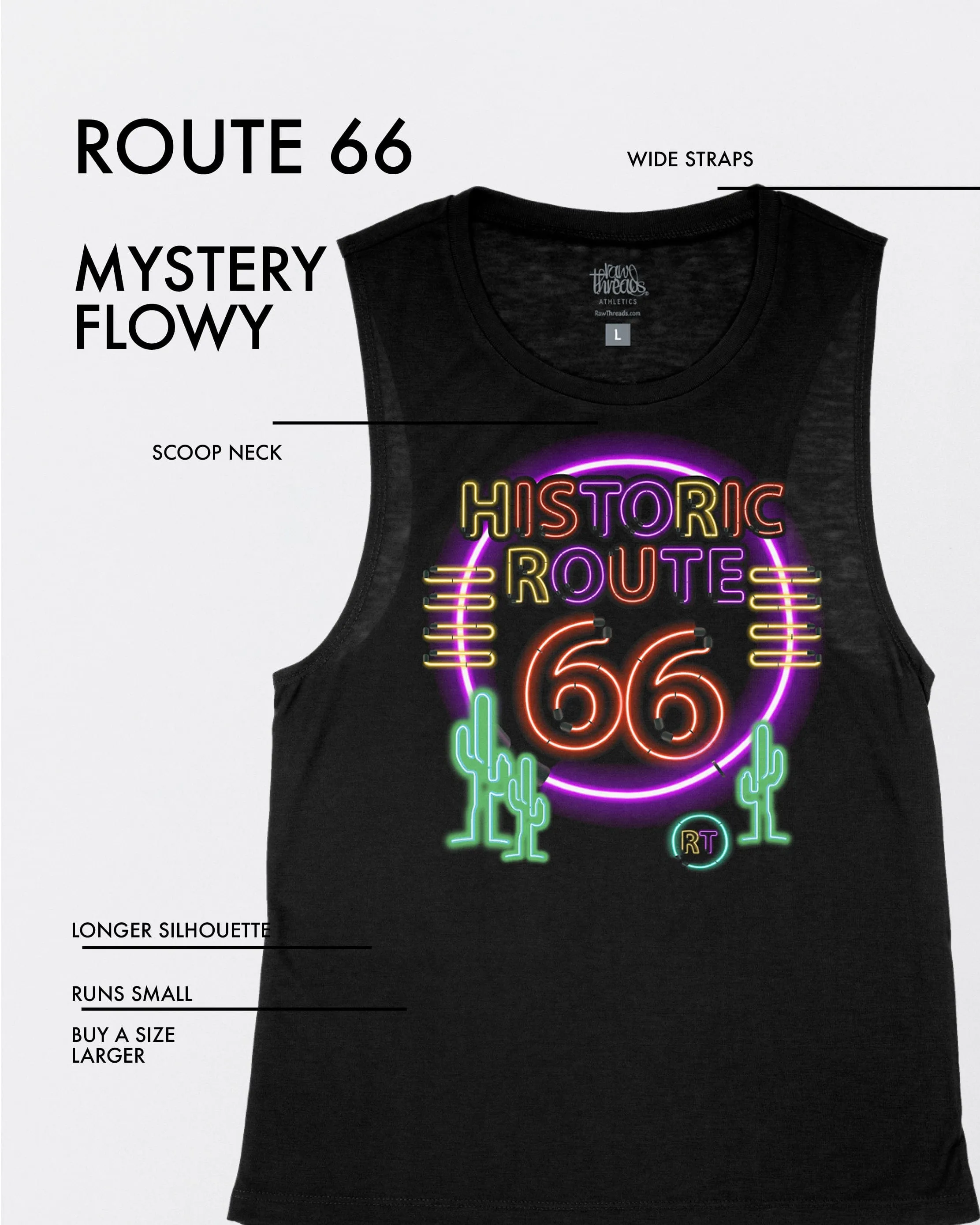 Mystery ROUTE 66 Design Flowy Tank