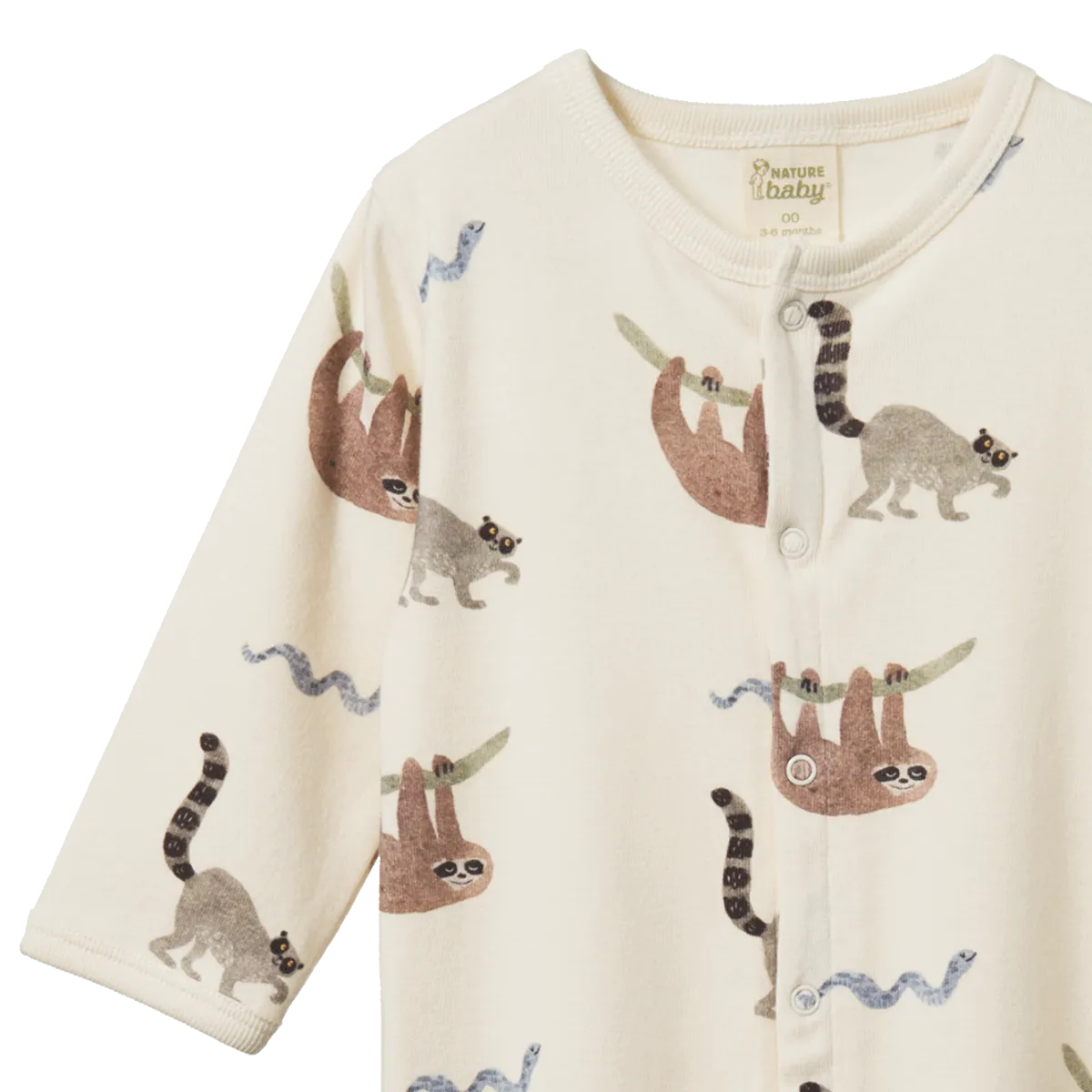 Nature Baby Cotton Stretch and Grow - Sloth Snuggle