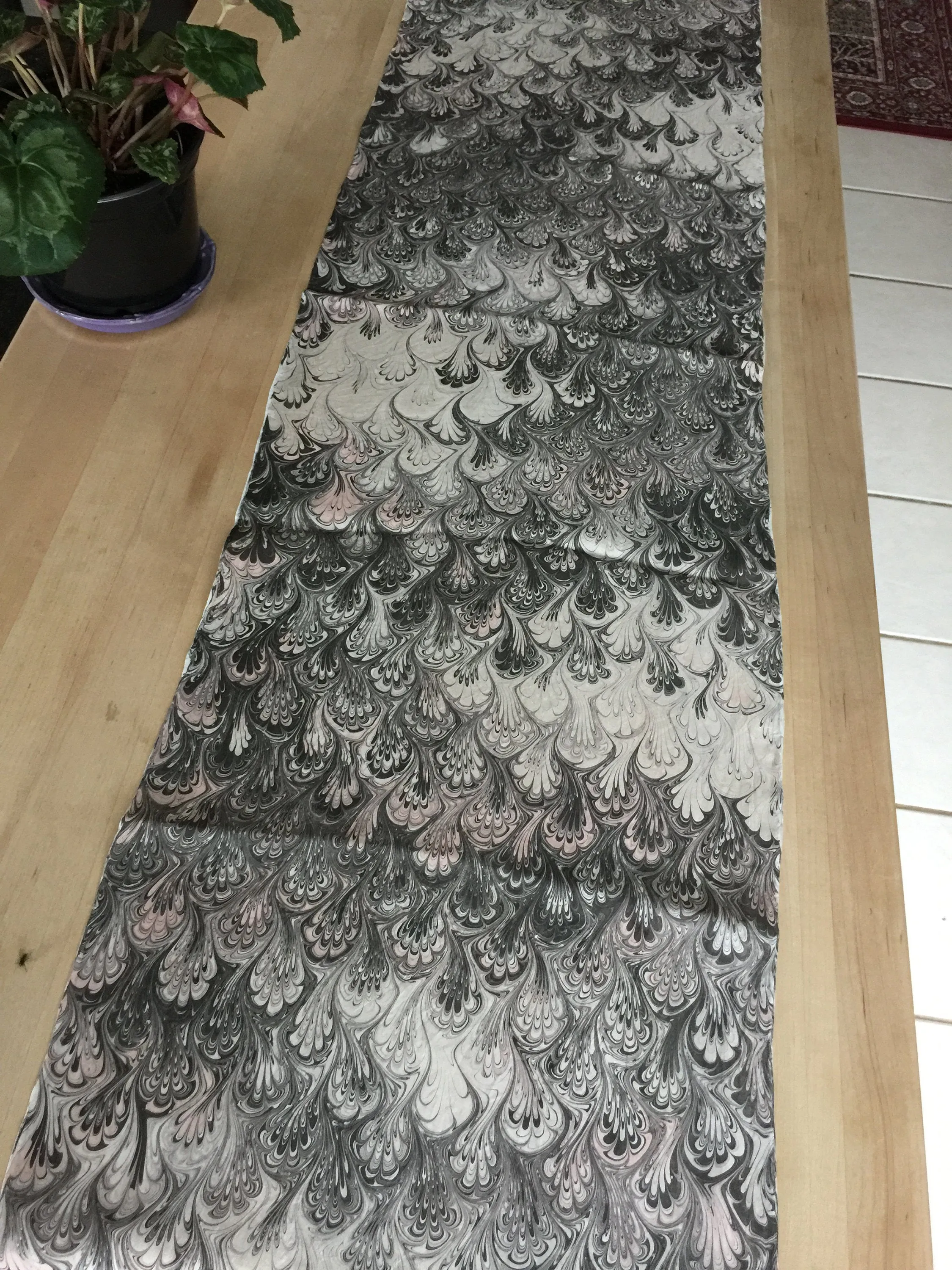 Neutral Bouquet Patterned Habotai Silk