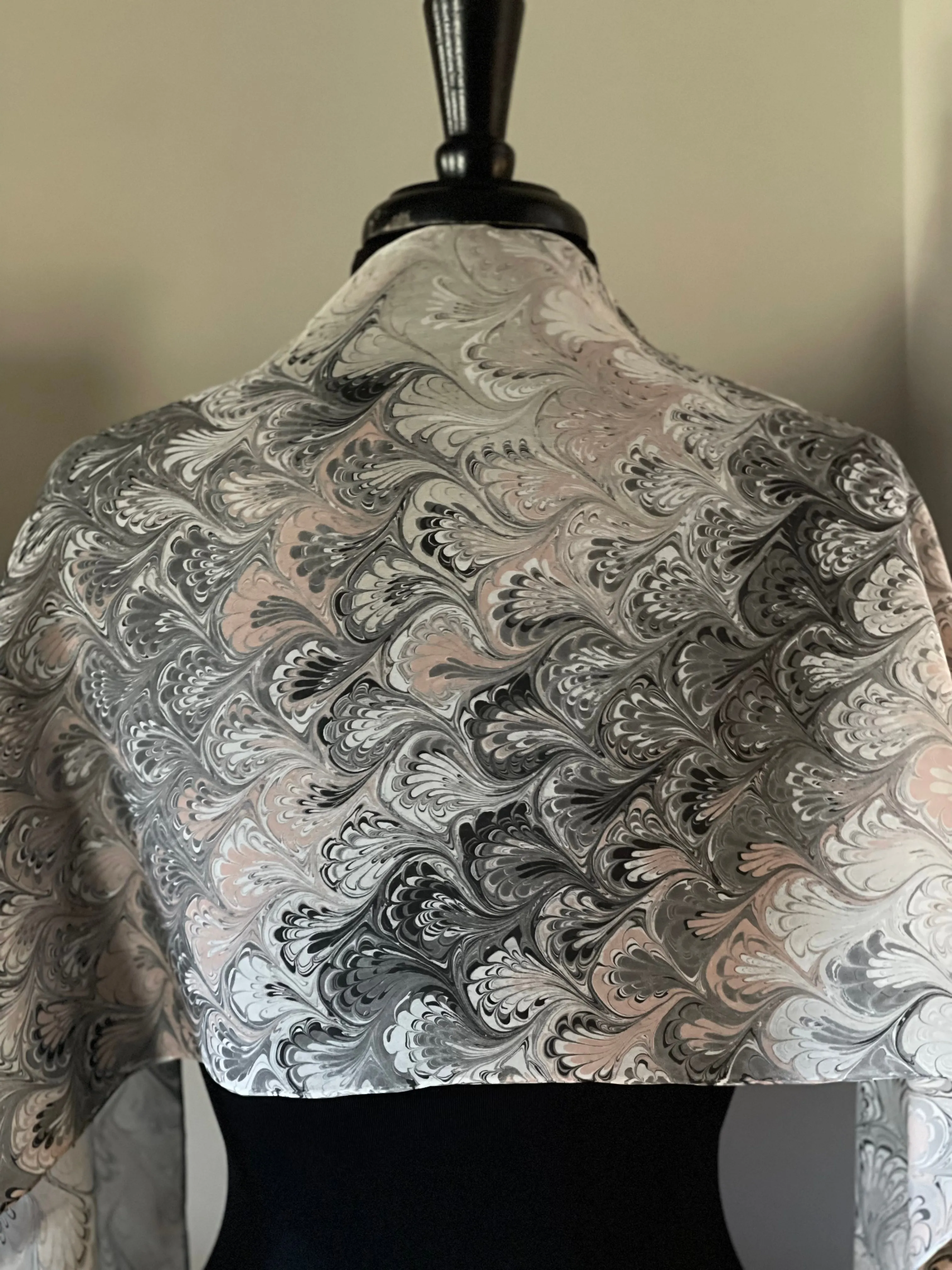 Neutral Bouquet Patterned Habotai Silk