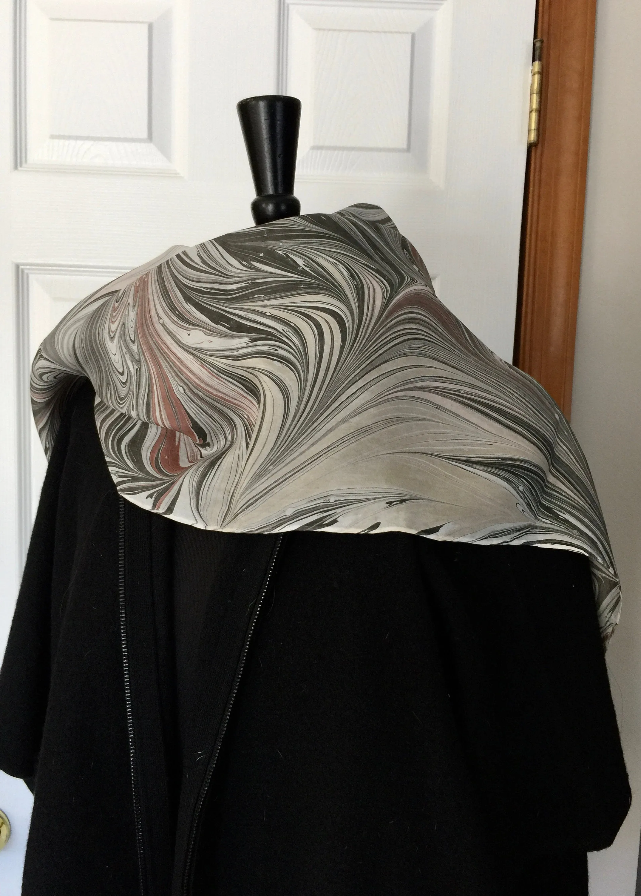 Neutral Flame Patterned Habotai Silk