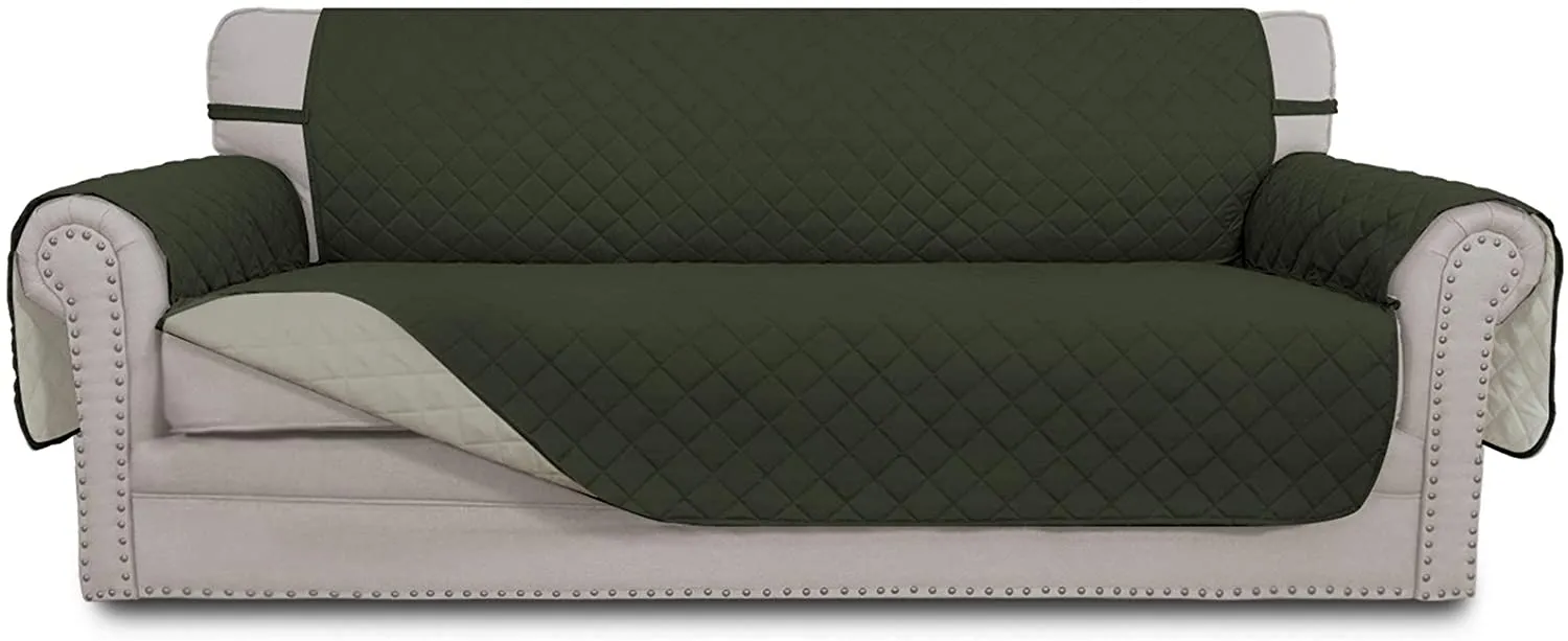 New in package! Easy Going Home Reversible Sofa Cover in Army Green/Beige!