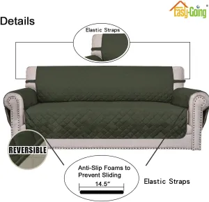 New in package! Easy Going Home Reversible Sofa Cover in Army Green/Beige!