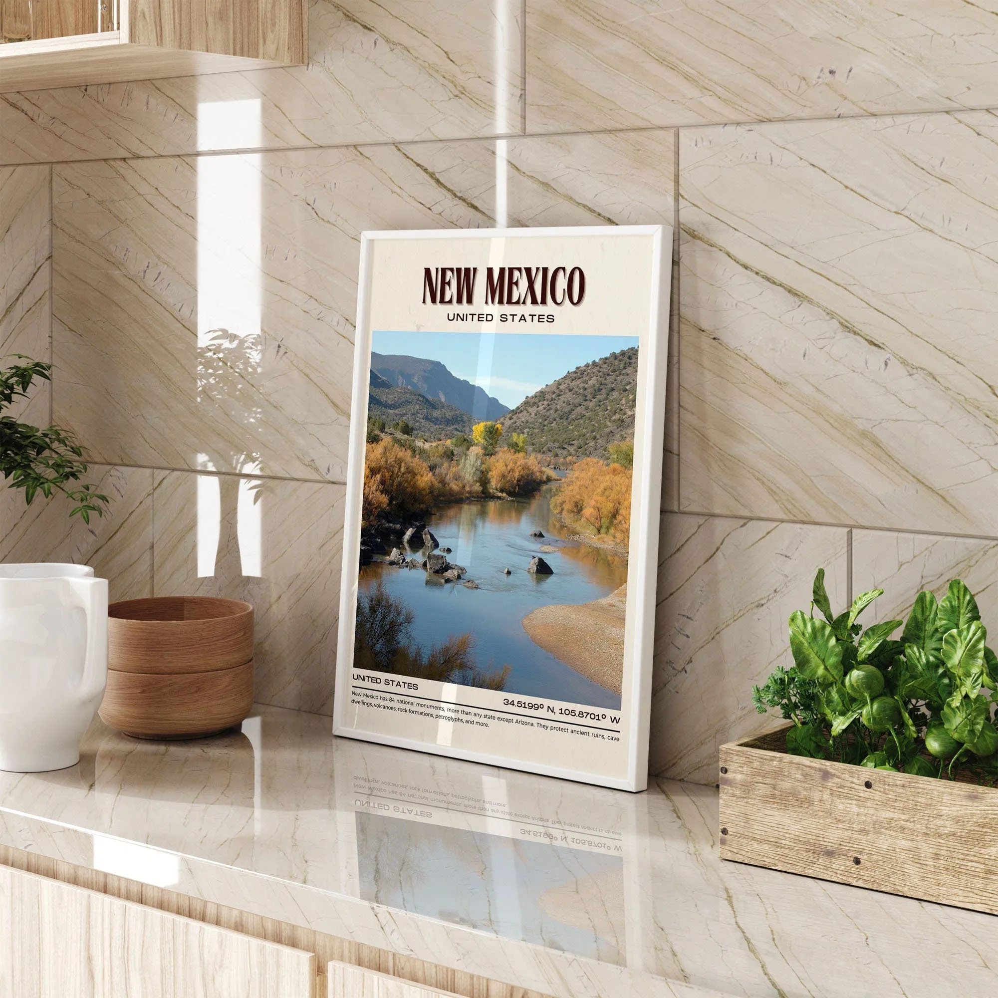 New Mexico Vintage Wall Art, USA