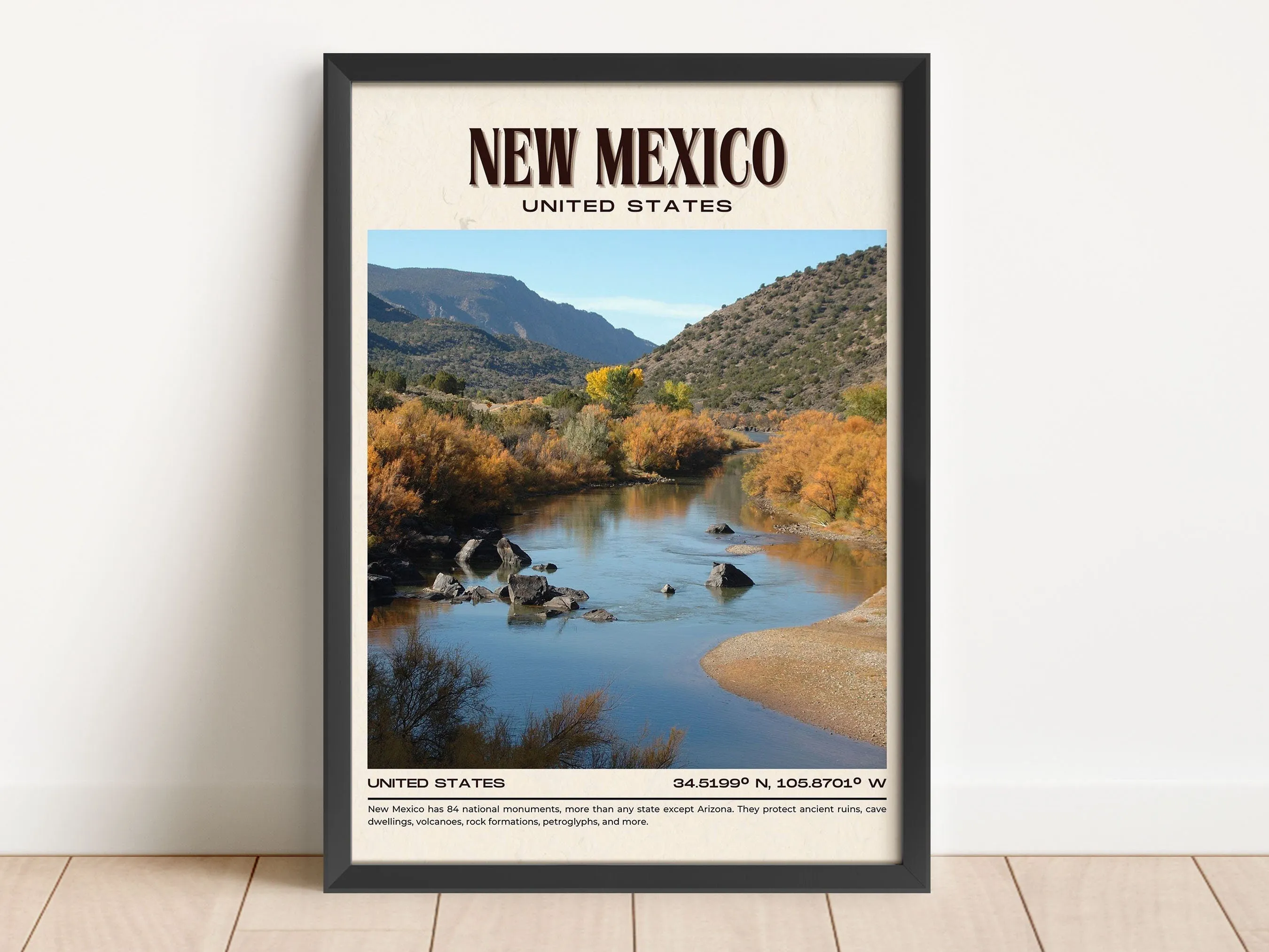New Mexico Vintage Wall Art, USA