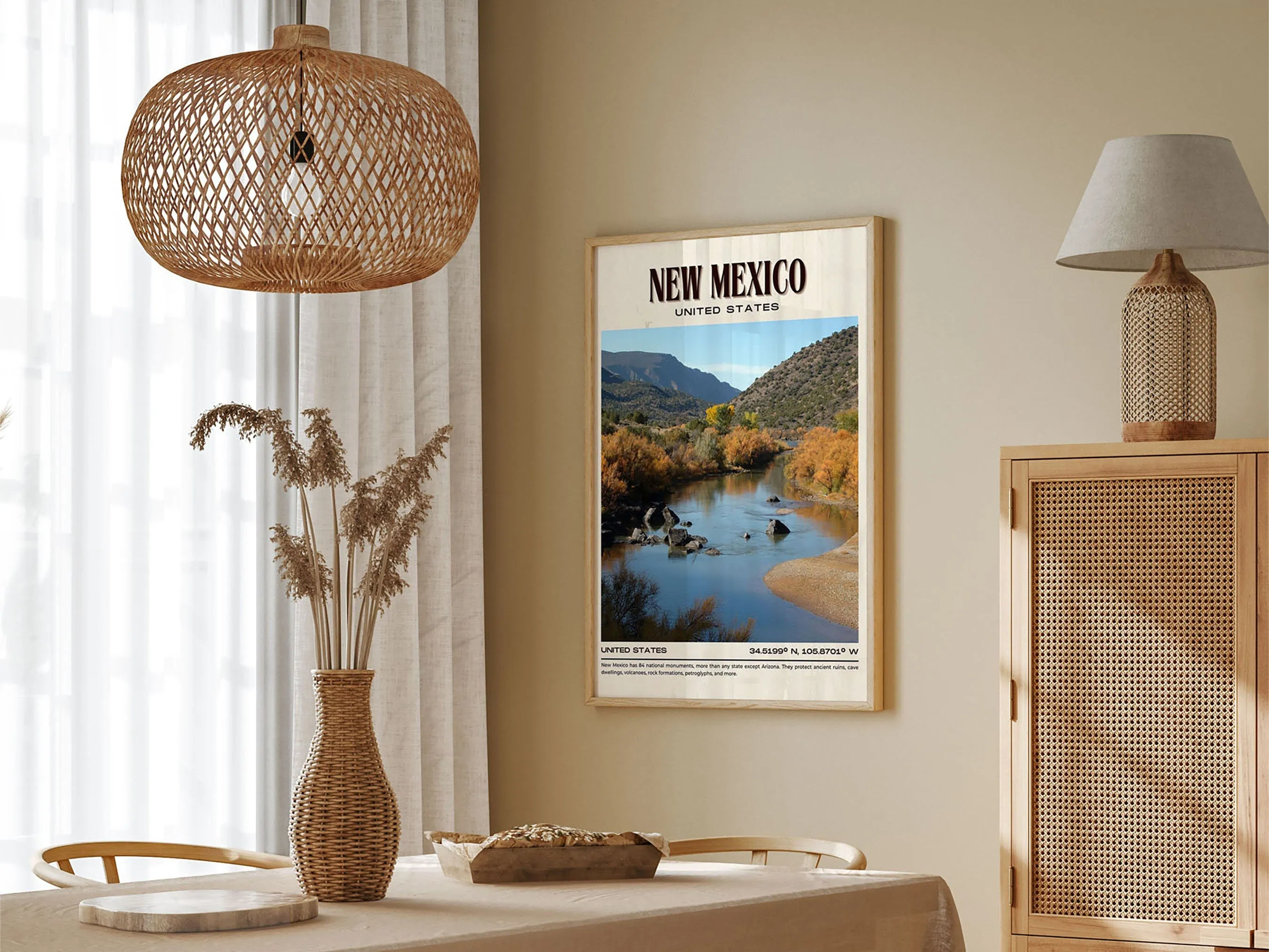 New Mexico Vintage Wall Art, USA