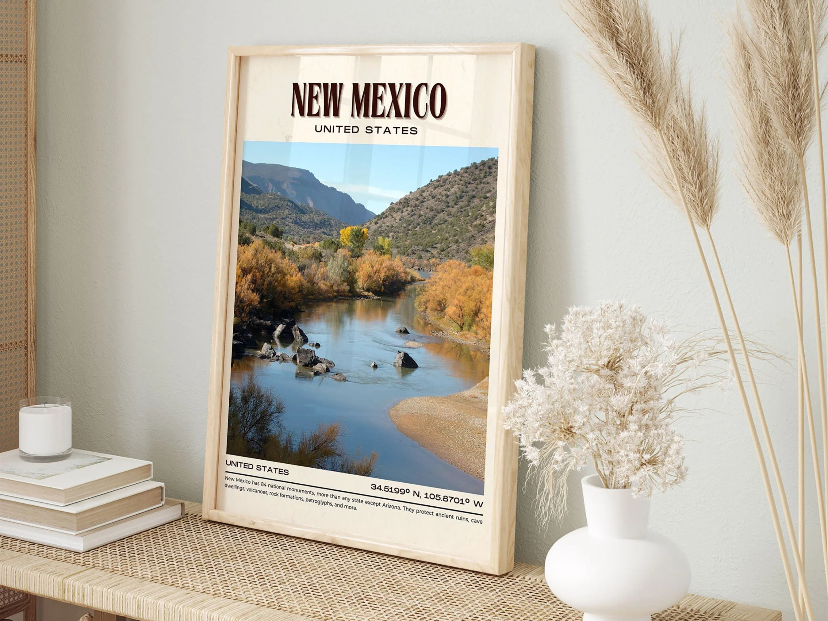 New Mexico Vintage Wall Art, USA