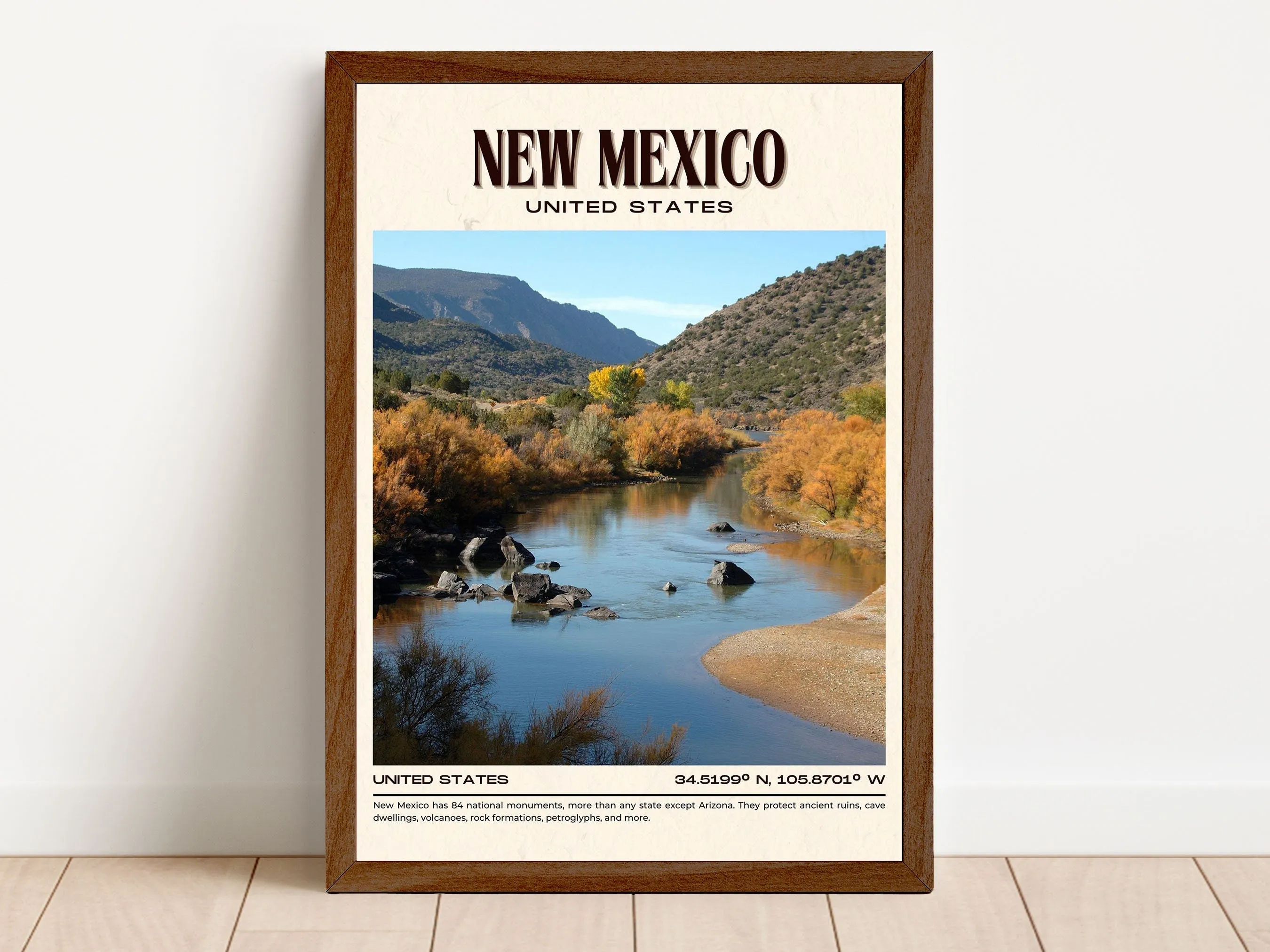 New Mexico Vintage Wall Art, USA