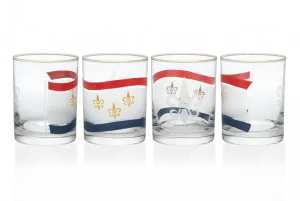 New Orleans Flag Glasses