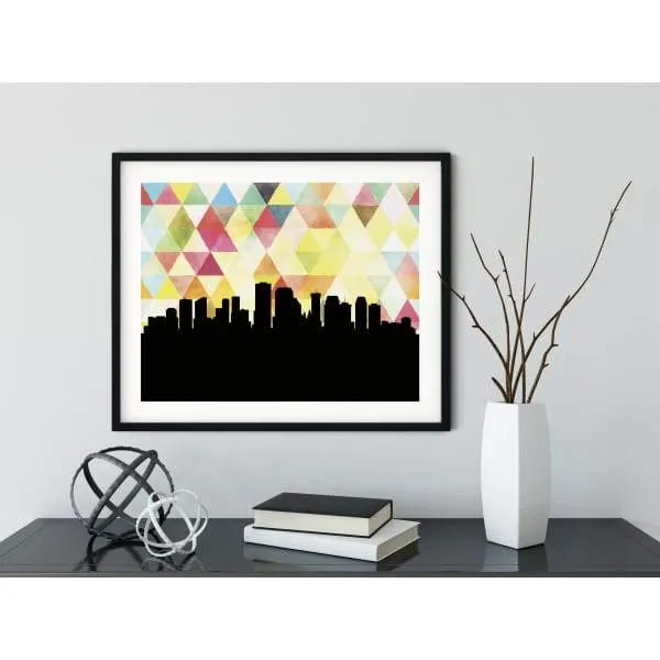 New Orleans, Louisiana geometric skyline
