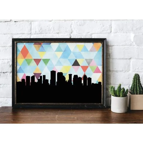 New Orleans, Louisiana geometric skyline